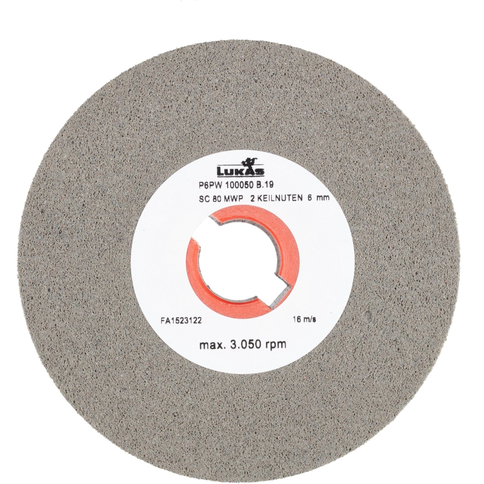 LUKAS Polierwalze P6PW Medium 100x50x19 mm Siliciumcarbid Korn 80