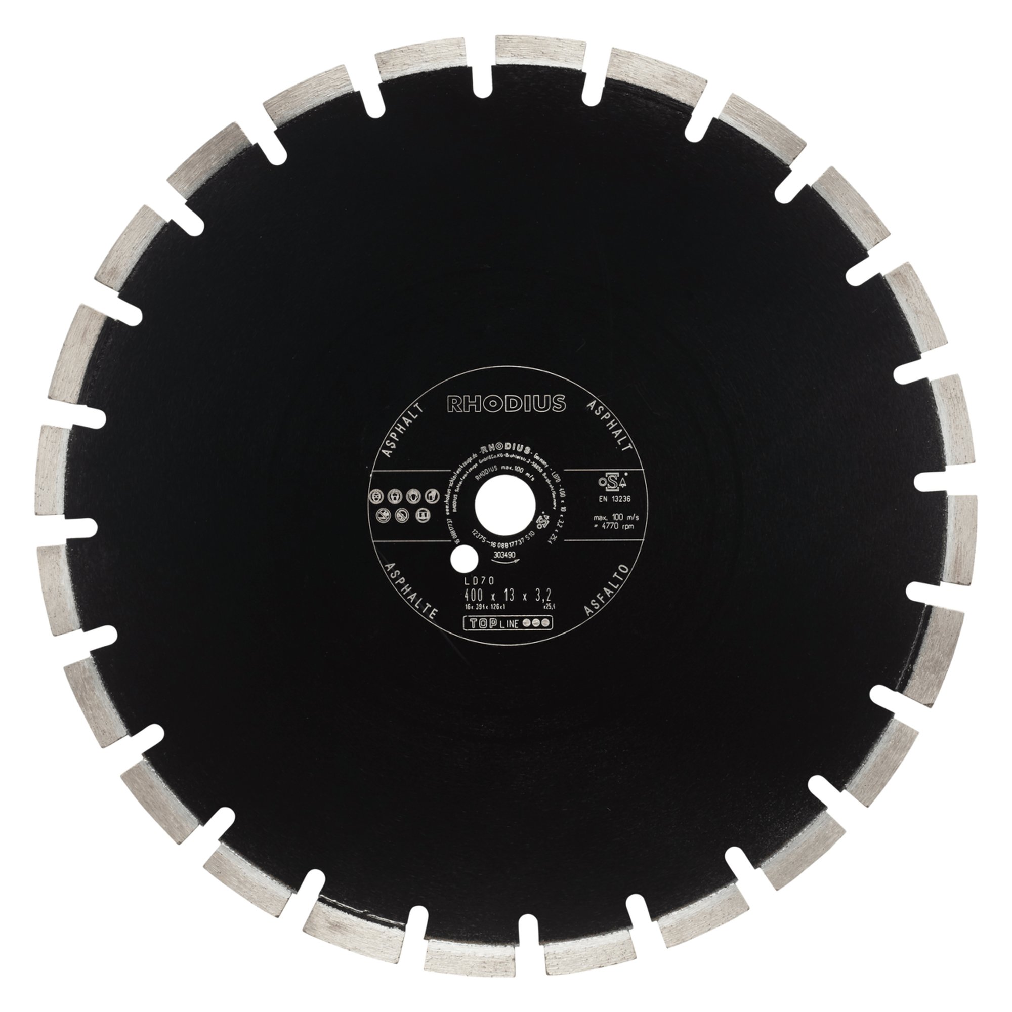 RHODIUS Diamanttrennscheibe  LD70 Ø 400 mm