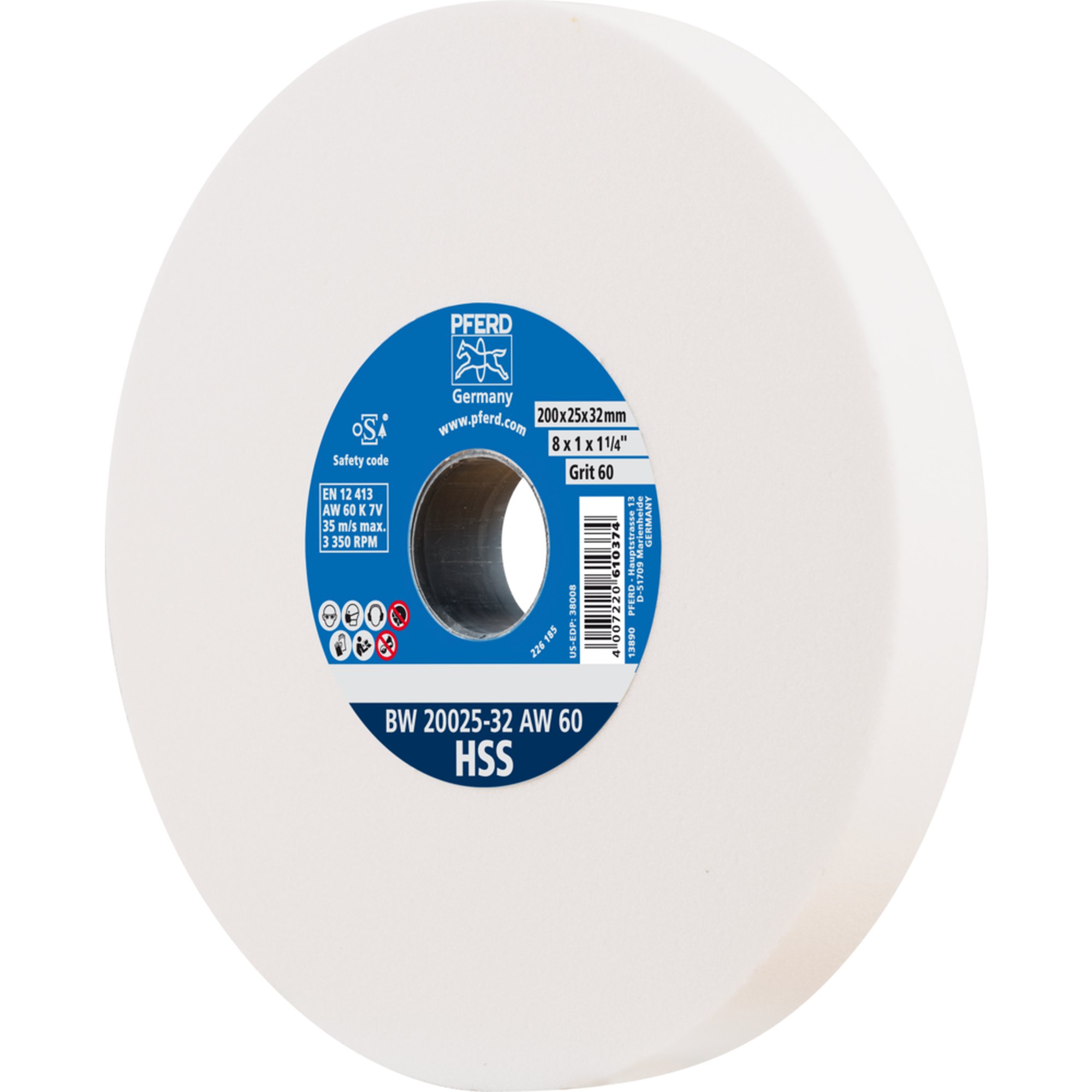PFERD Schleifbockscheibe BW 20025-32 AW 60 HSS