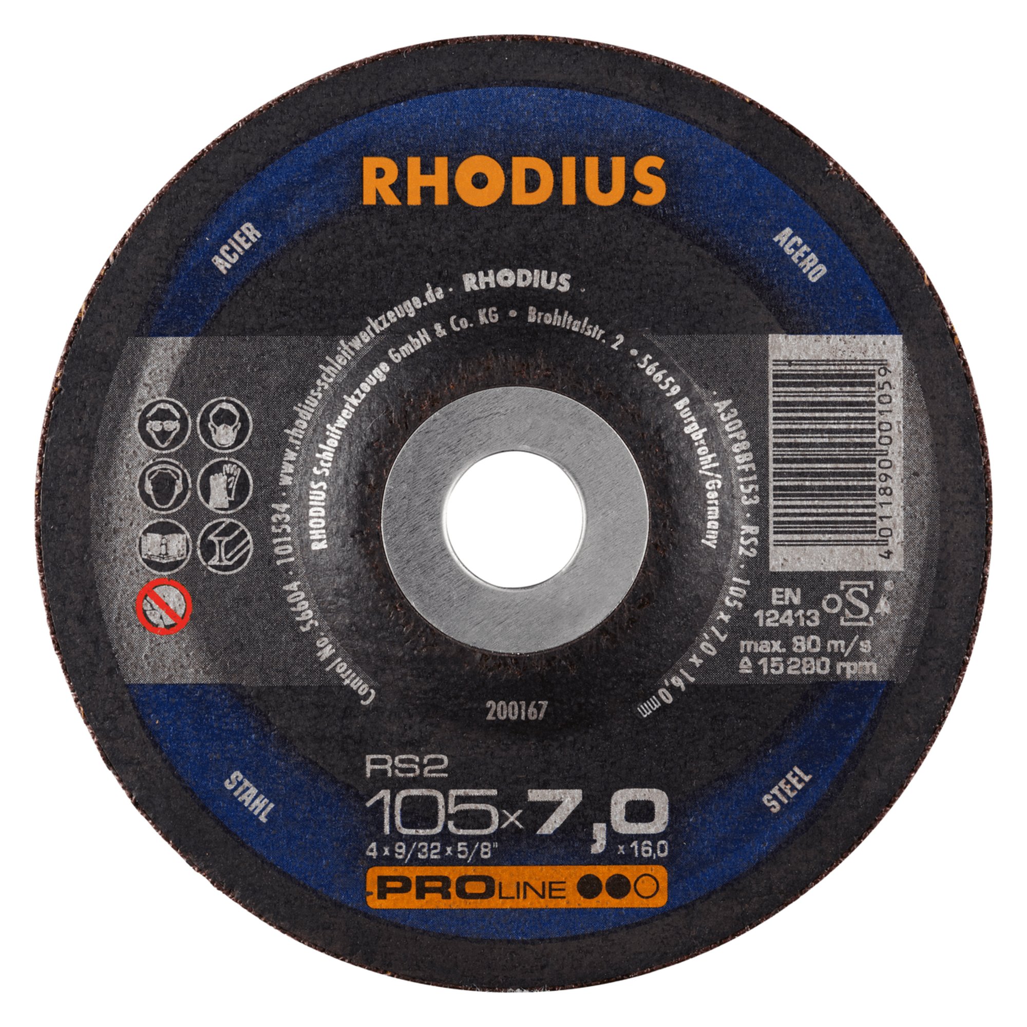25 x RHODIUS Schruppscheibe RS2 Ø 100 mm