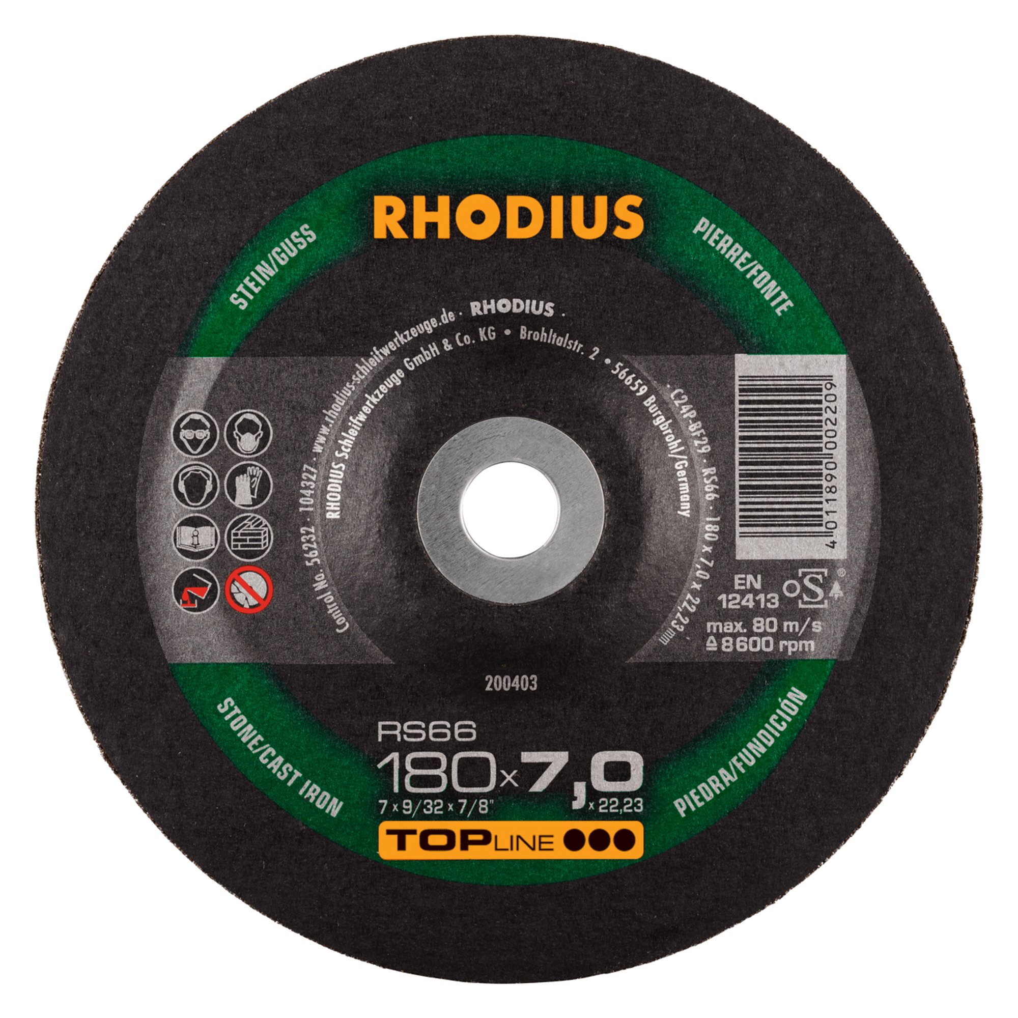 RHODIUS Schruppscheibe RS66 Ø 180 mm