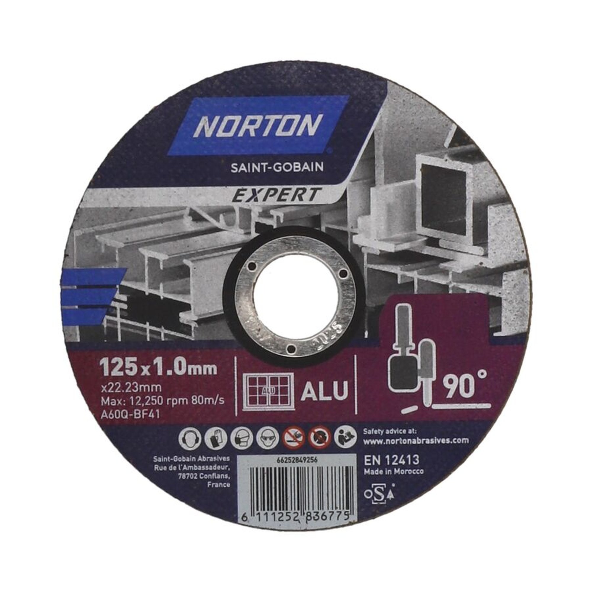25 x Norton Trennscheibe Ultradünn für Alu EXPERT 125x1x22.23mm