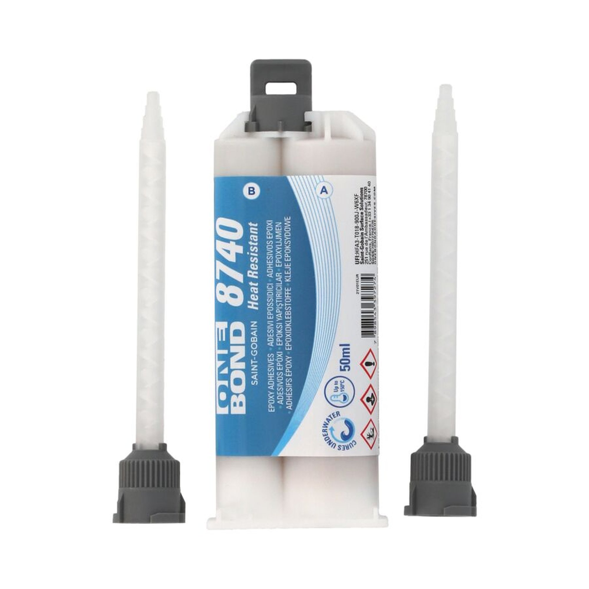 10 x Norton OneBond Biaxial-Kartusche 50 ml Weißgrau Kunststoff 7898543397274