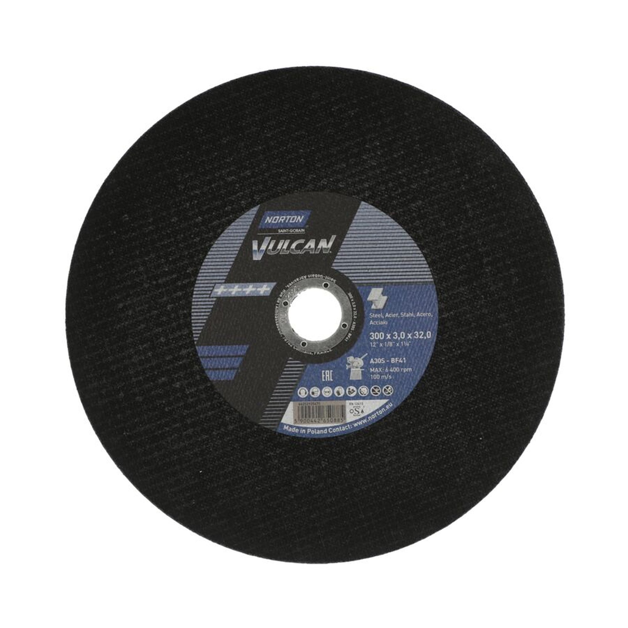 Norton Trennscheibe gerade | 300x3x32 mm | A 30 S - 100 m/s Vulcan