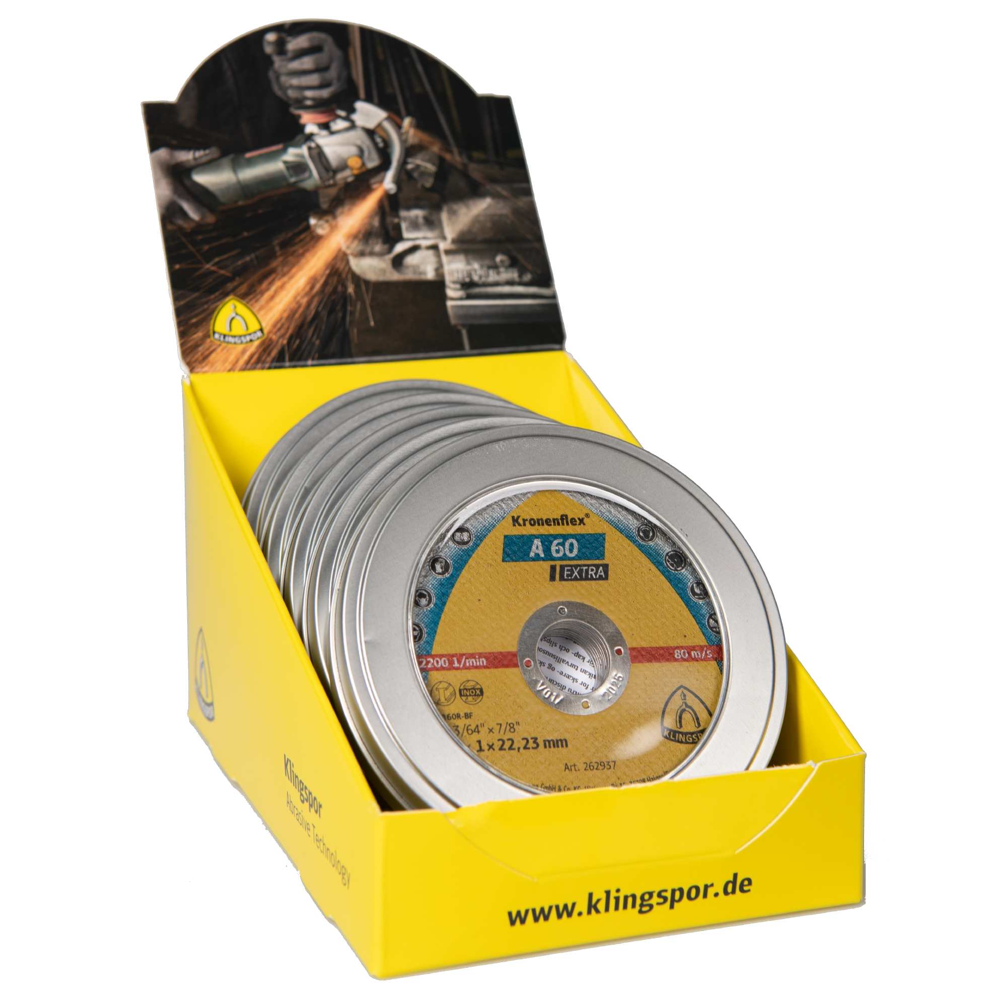 50 x Klingspor A 60 EX Trennscheiben 5 Dosen a 10 Stück | 115 x 1 x 22,23 mm gerade