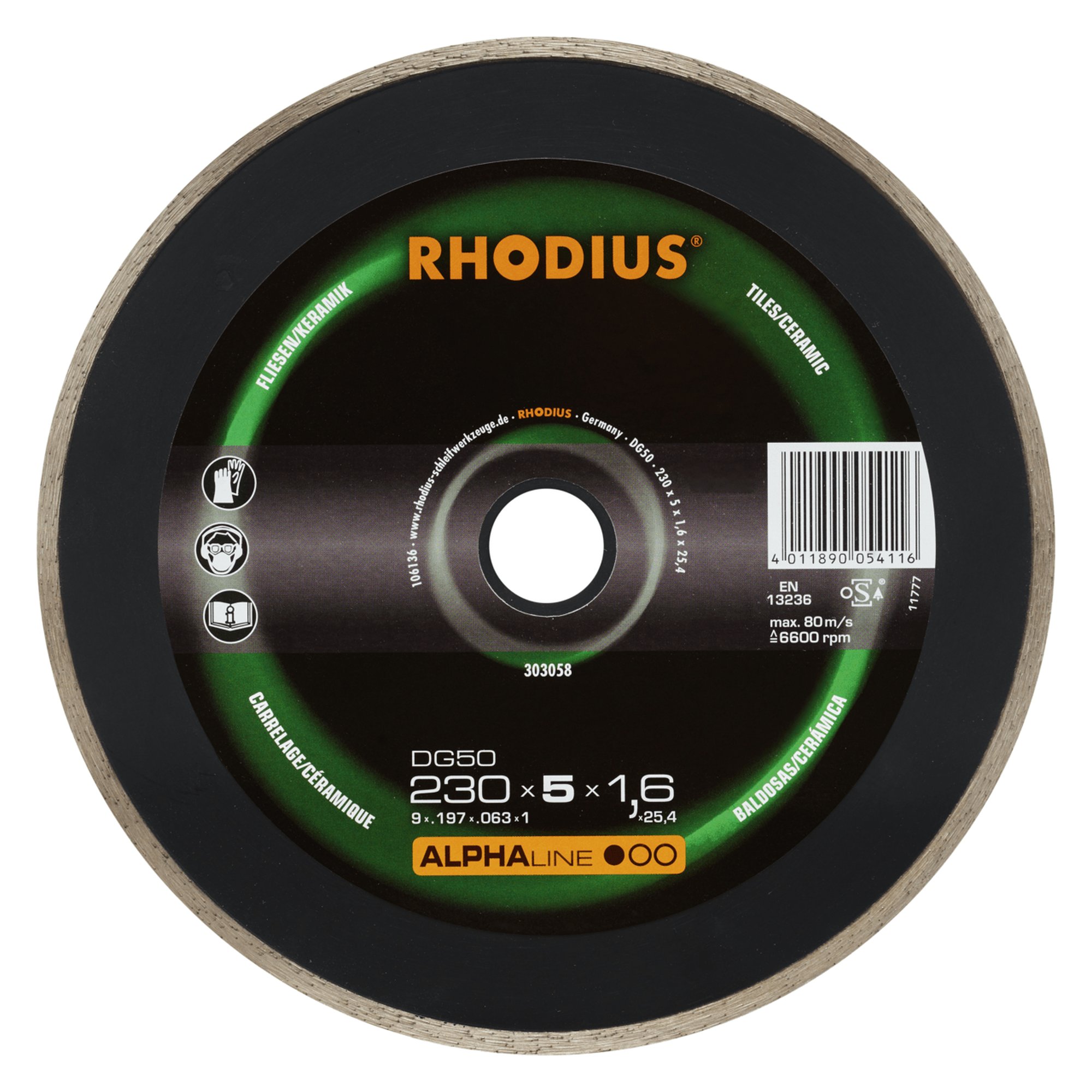 RHODIUS Diamanttrennscheibe  DG50 Ø 230 mm