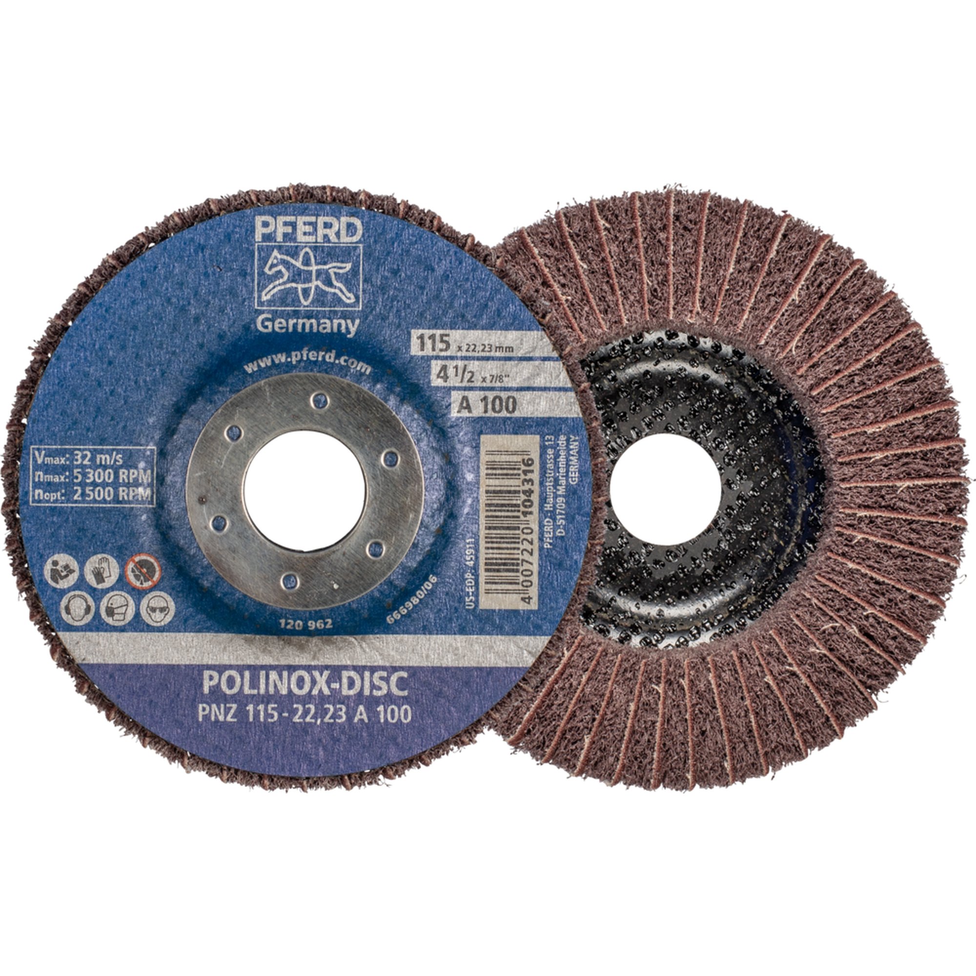 5 x PFERD POLINOX-Schleifdisc PNZ 115-22,23 A 100