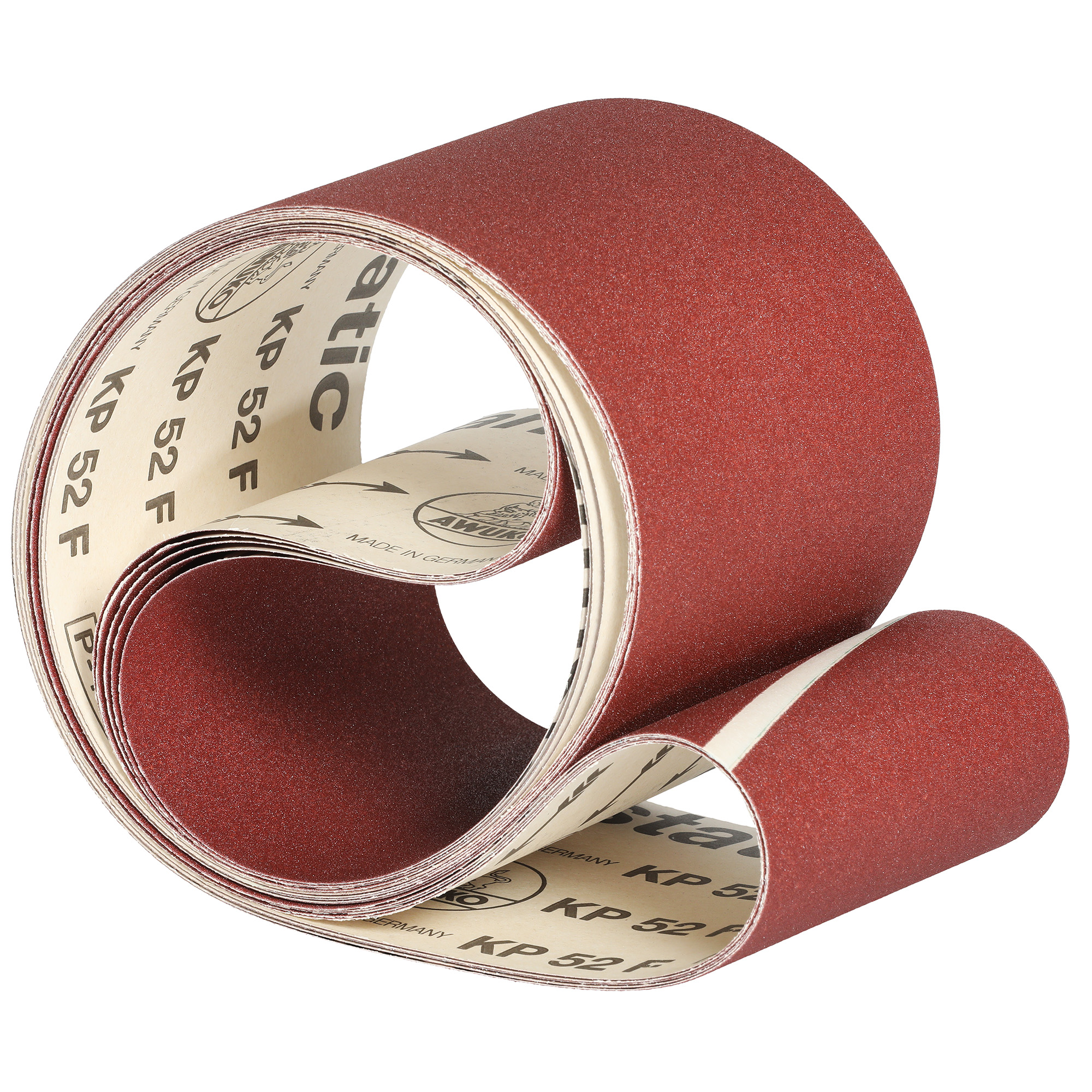 Awuko Schleifband KP52F für Holz-Bearbeitung | 150 x 2250 mm | Korn 120 | Schleifbänder mit robuster reißfester F-Papierunterlage für Kantenschleifmaschinen