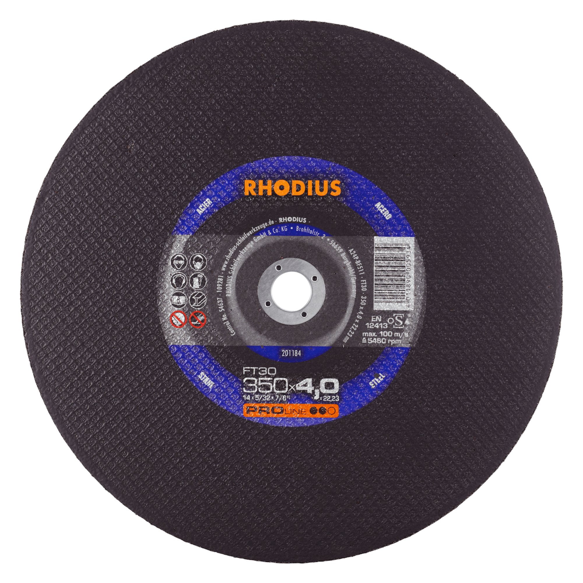 10 x RHODIUS Freihandtrennscheibe FT30 Ø 350 mm