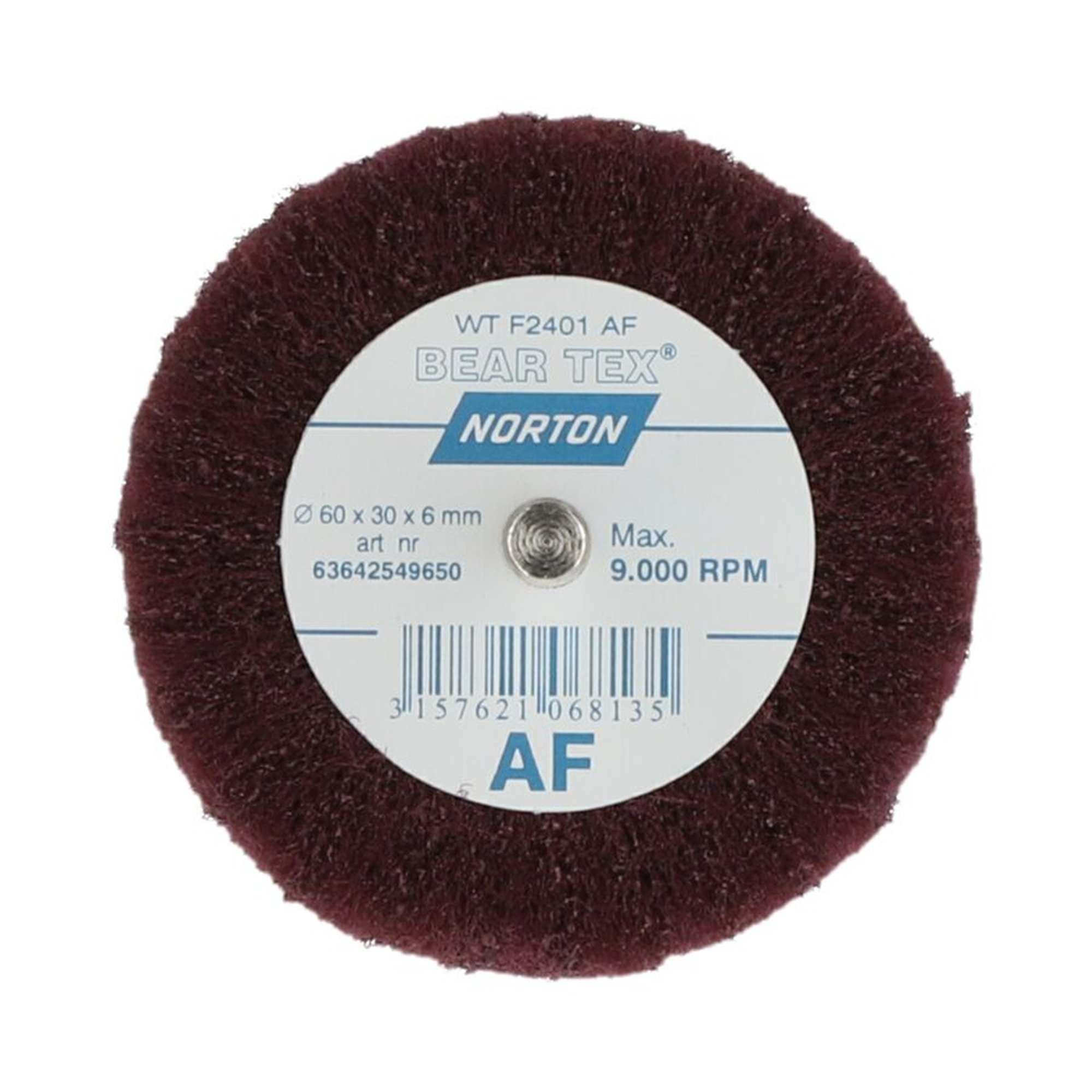 10 x Norton Fächerschleifer Schleifmop mit Schaft 60x30x6 Fein A F2401