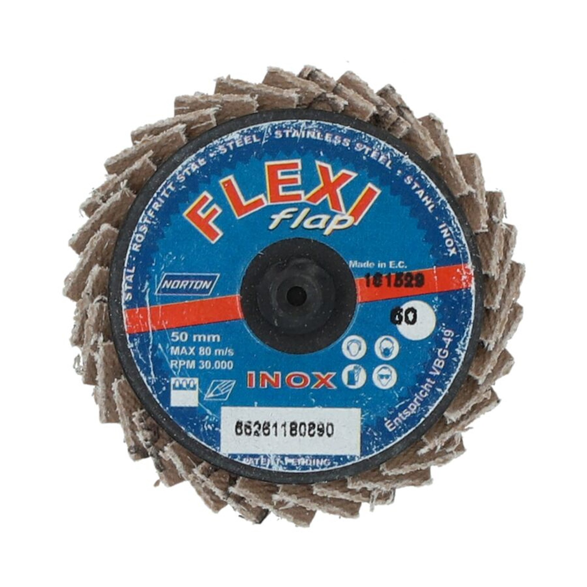 10 x Norton MINI-FLEXI-FÄCHERSCHLEIFSCHEIBE - X-TREME R828 | 50 mm | P60 | 10 Stk