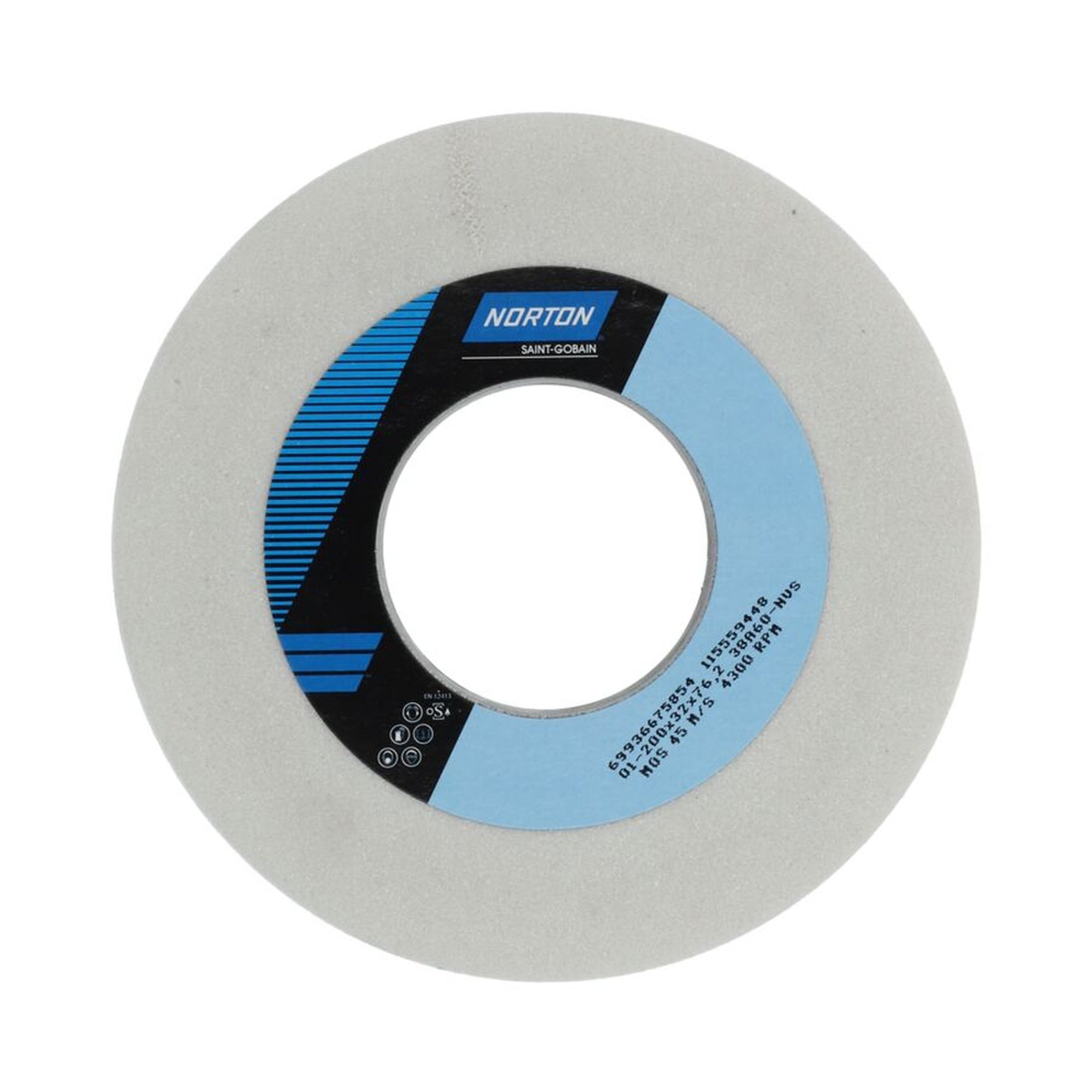 Norton Schleifscheibe gerade 01 200x32x76,2 38A60NVS - Hochwertige Schleiflösung