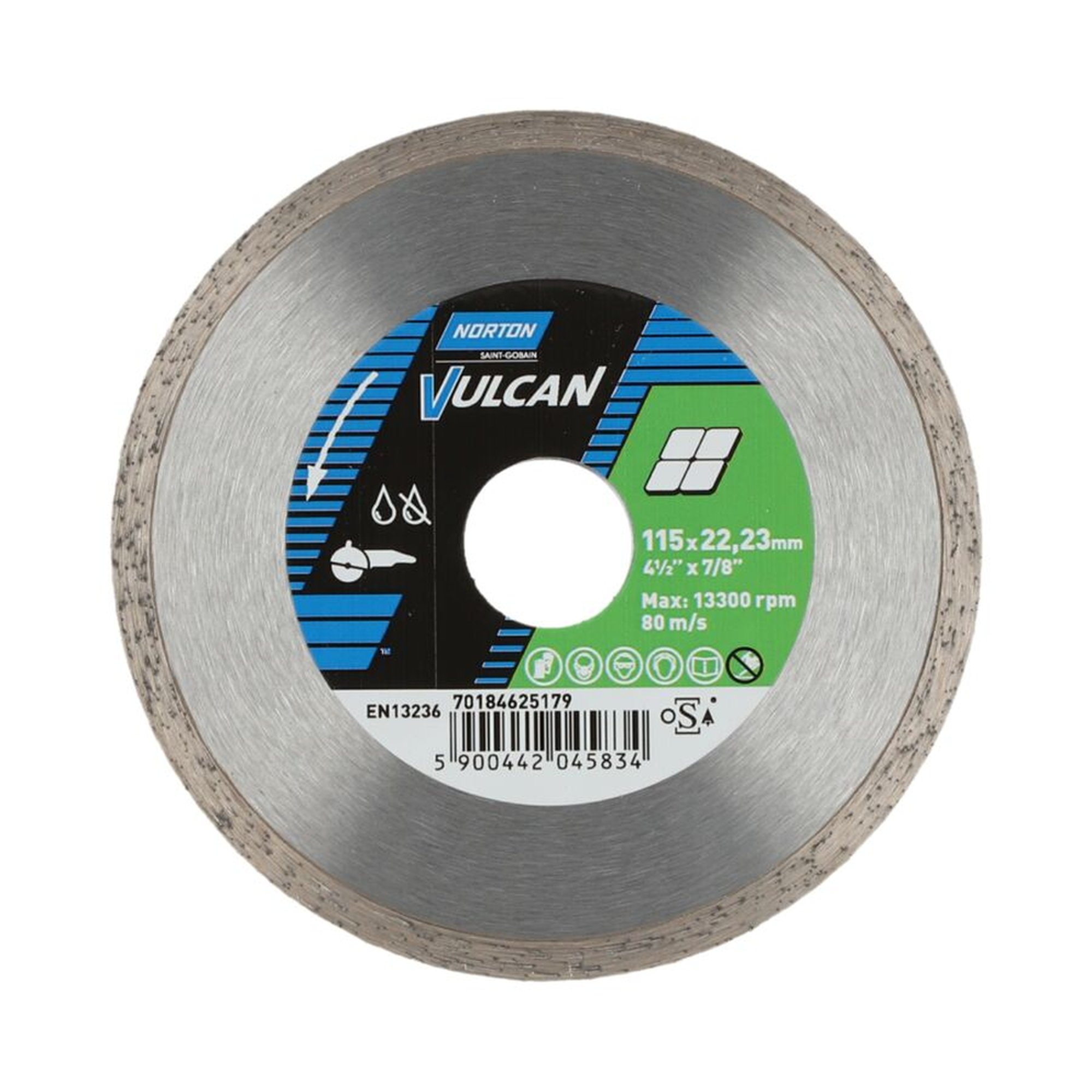 Norton Diamantscheibe Trennscheibe 125mm Vulcan Ceram für präzises Schneiden