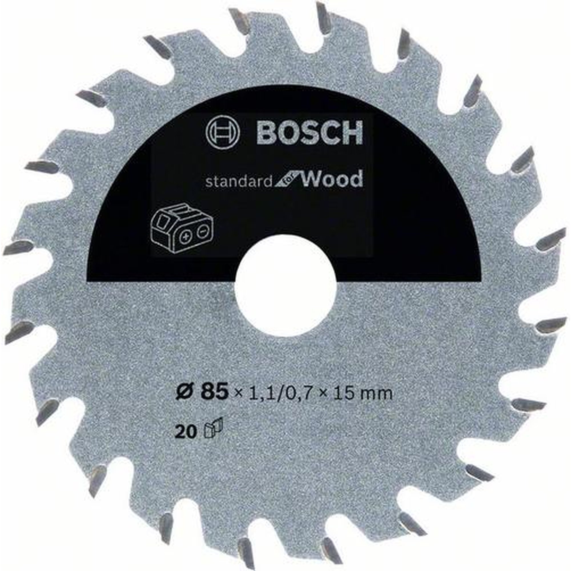 BOSCH Akku-Kreissägeblatt Standard für Holz, Ø  85  mm,  20 Zähne