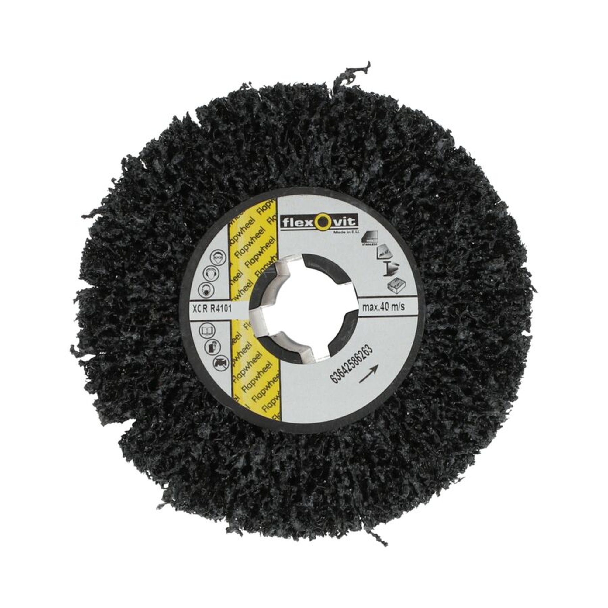 6 x Norton Satinex-Lamellenschleifwalzen Flexovit RAPID STRIP 110x100x19.1mm Grau