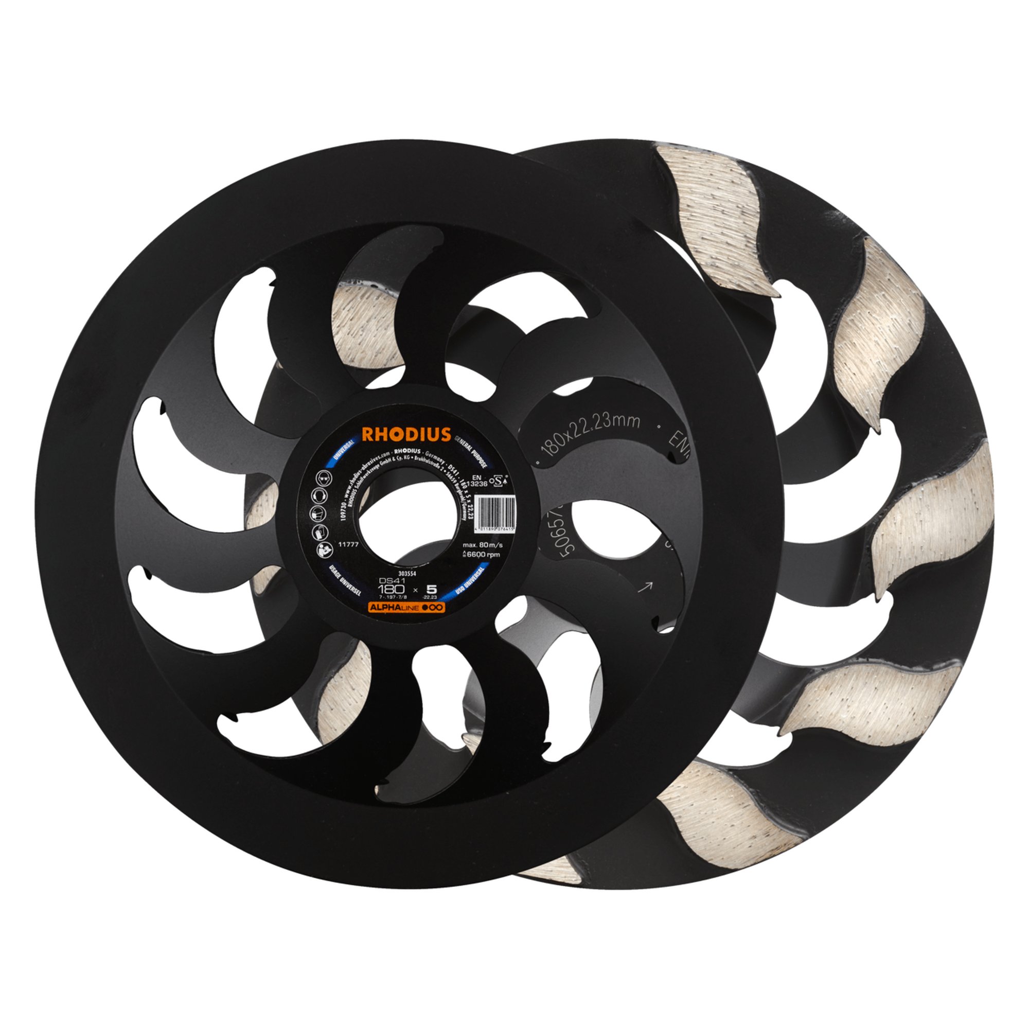 RHODIUS DiamantSchleiftopf Topfscheibe DS41 Ø 180 mm