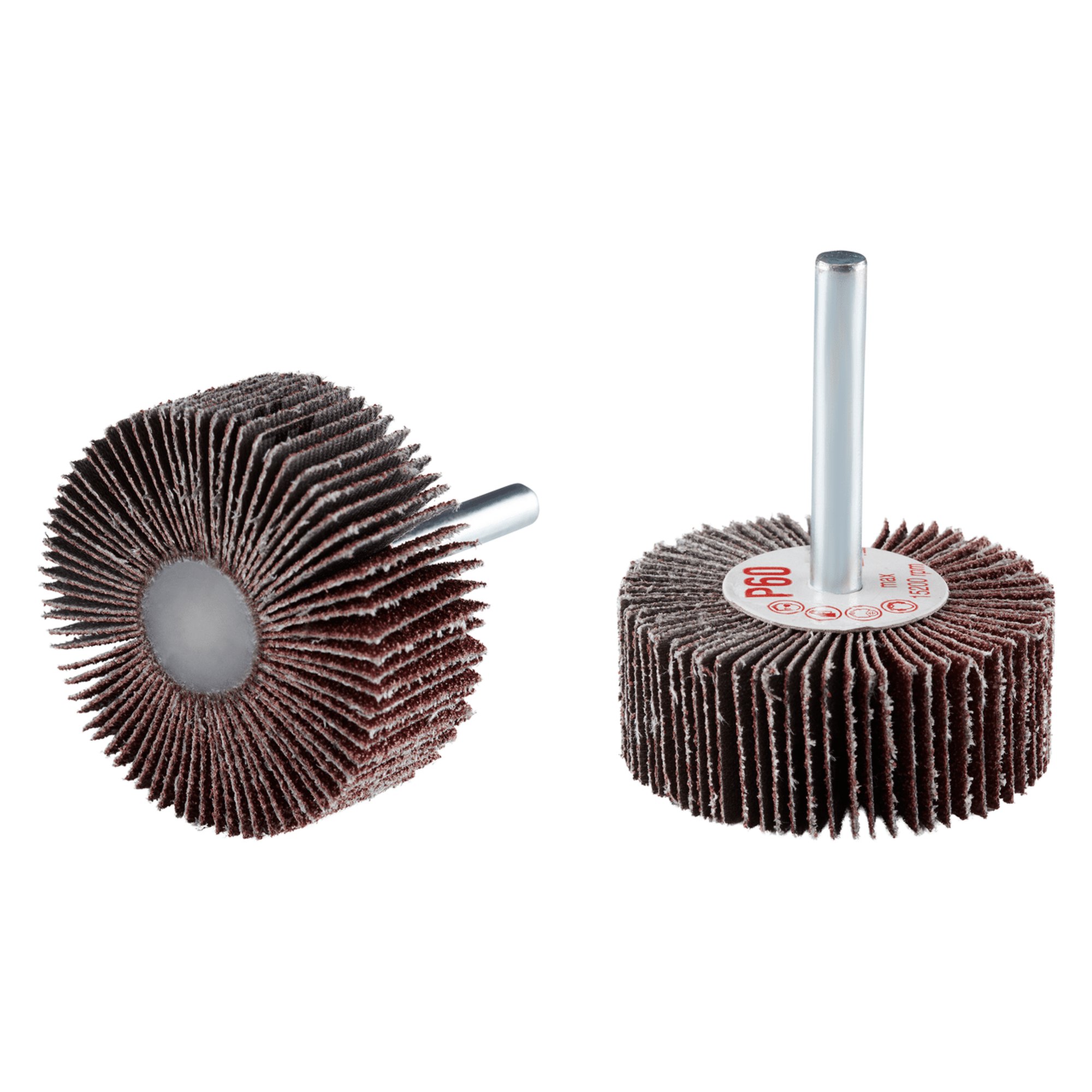 10 x RHODIUS Fächerschleifer Schleifmop FS Ø 50 mm Körnung 80