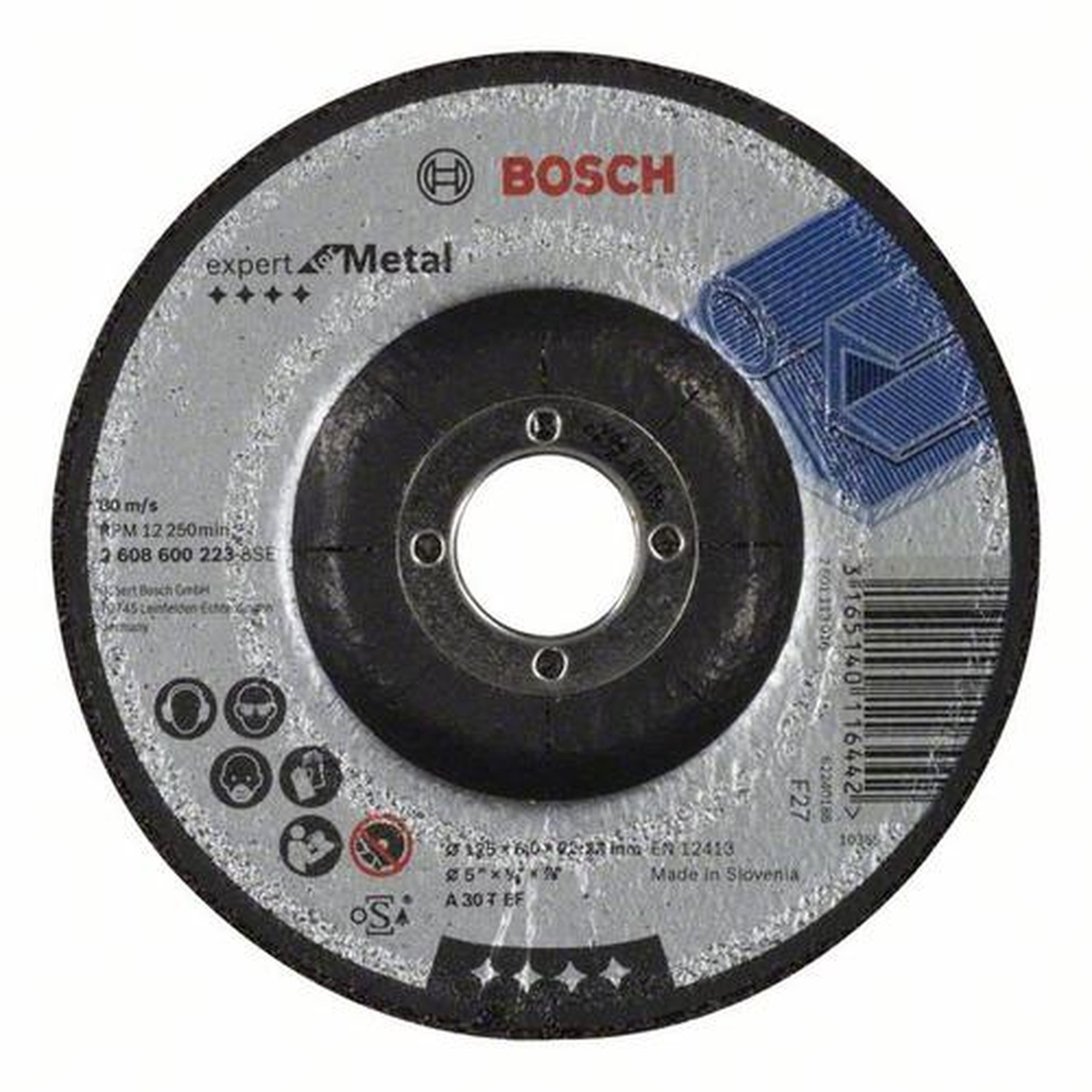 10x BOSCH Schruppscheibe gekröpft Expert für Metall A 30 T BF, Ø 125 x 6 mm