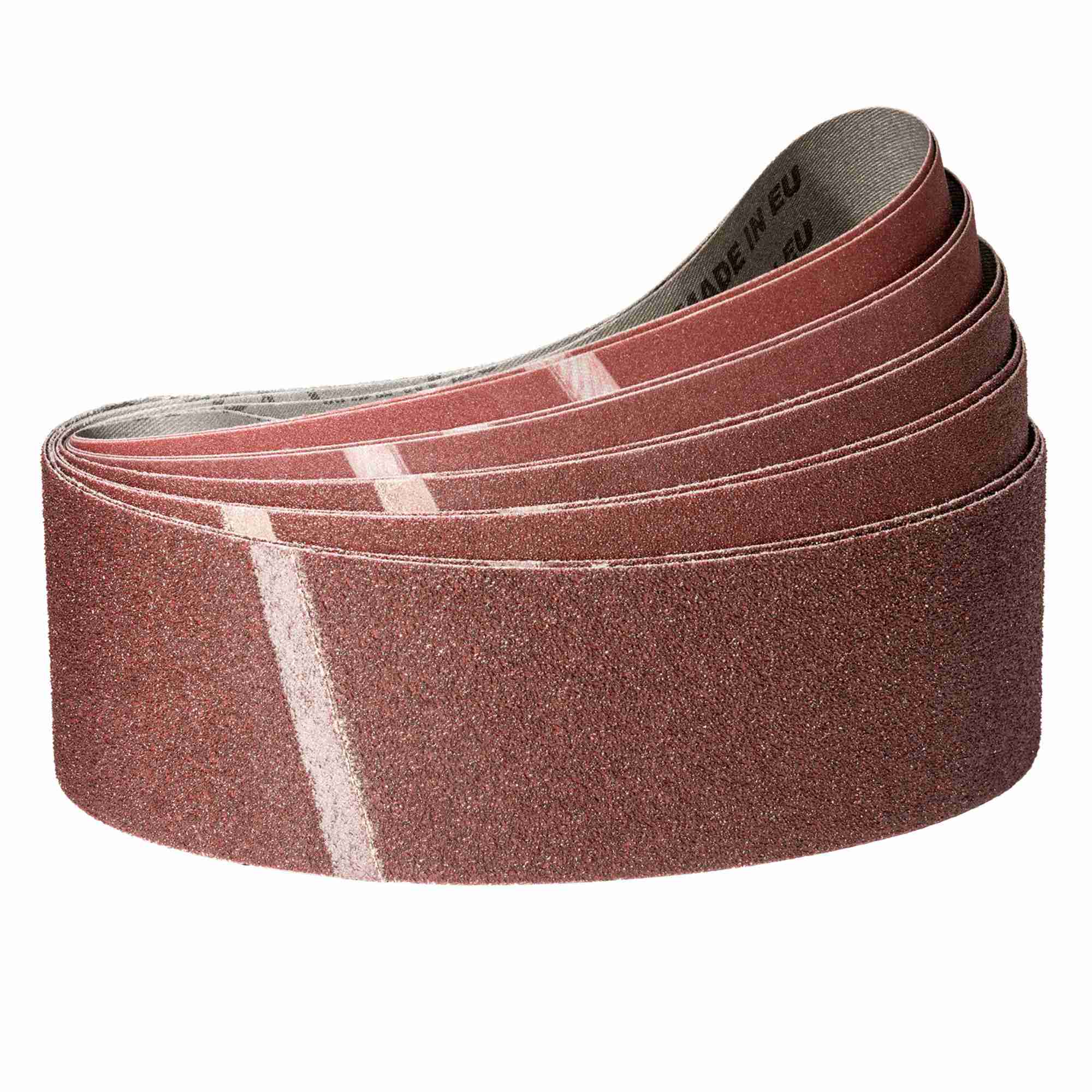 Klingspor Schleifband Profi-Set Korund | gemischte Körnungen 40/60/80/120/180 für Bandschleifer | Alle Maße wählbar