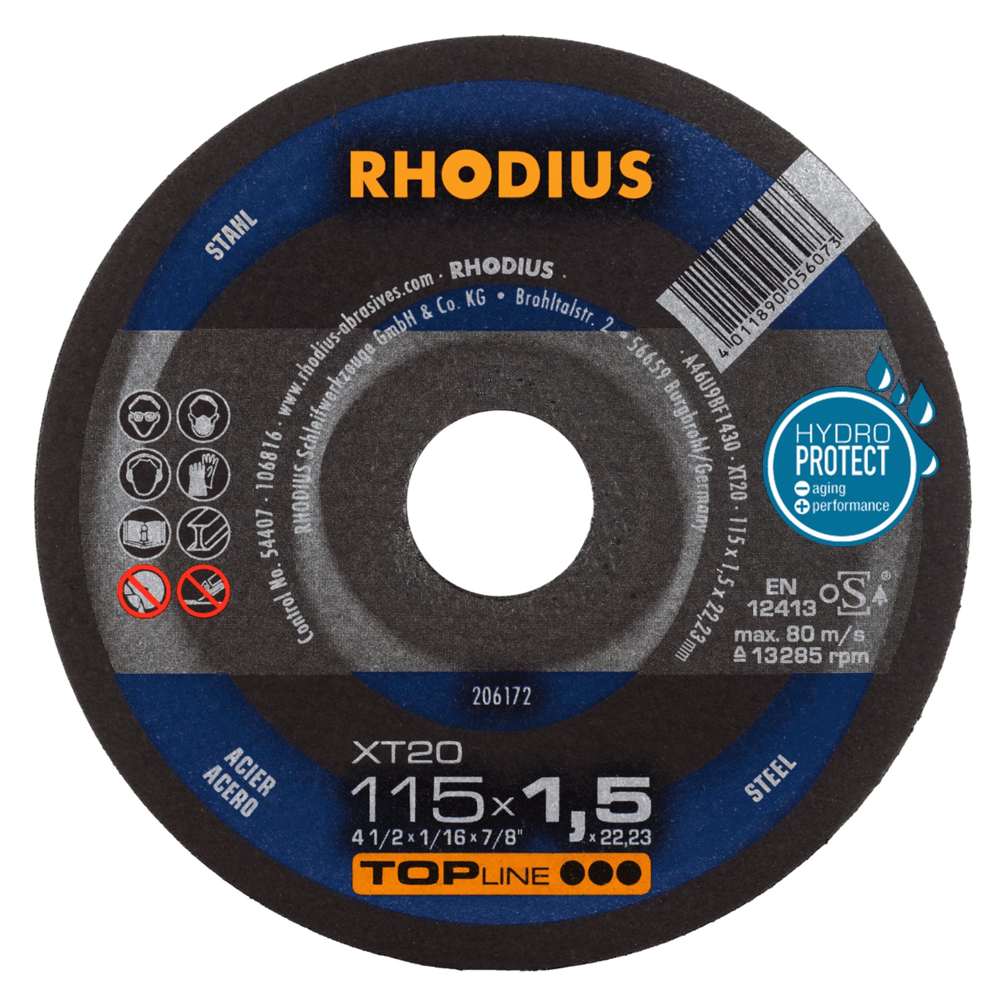 50 x RHODIUS Extradünne Trennscheibe XT20 Ø 115 mm