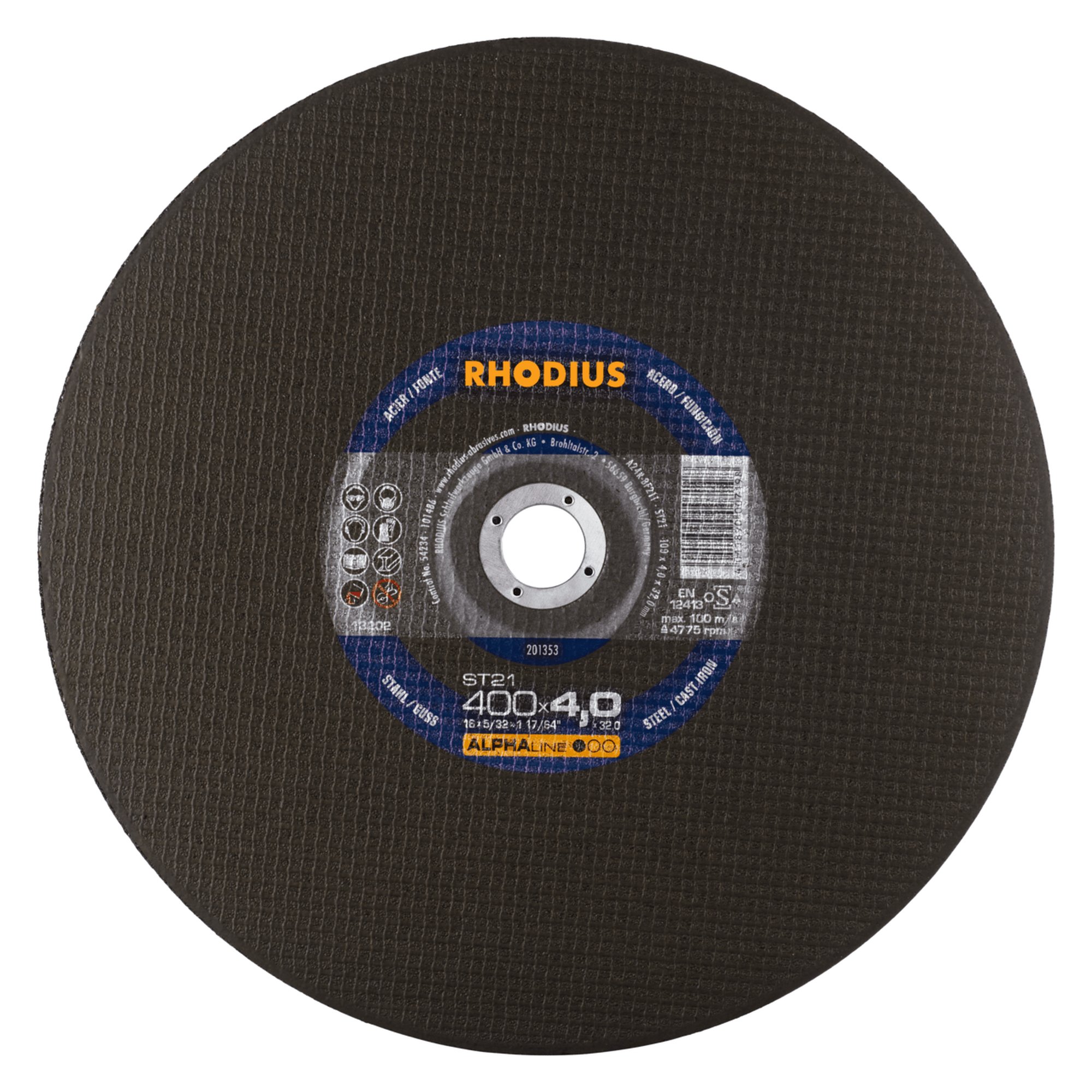 10 x RHODIUS Stationäre Trennscheibe ST21 Ø 400 mm