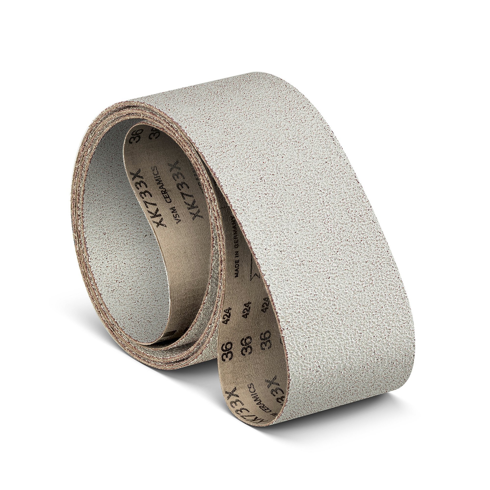 20x VSM XK733X Schleifbänder mit spez. Verschlussform 100 x 3500 mm Korn 36