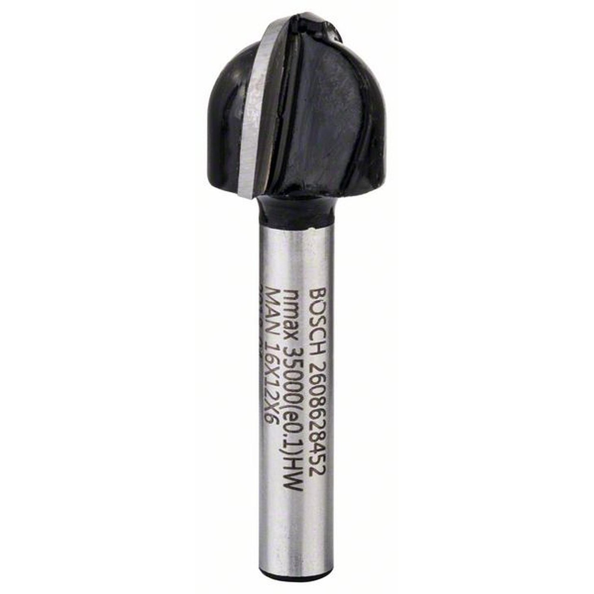 BOSCH Hohlkehlfräser für Holz, 6 mm, R1 8 mm, Ø 15,9 mm, L 12,4 mm