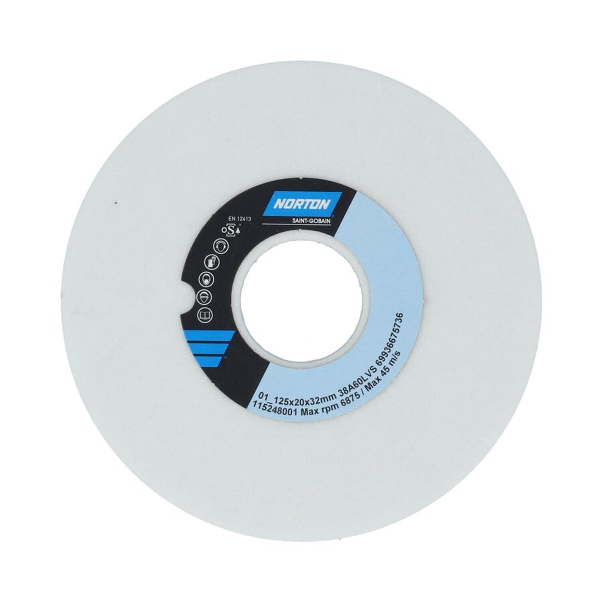 Norton Schleifscheibe gerade 01 125x20x32 38A 60 LVS - Hochwertige Schleiflösung