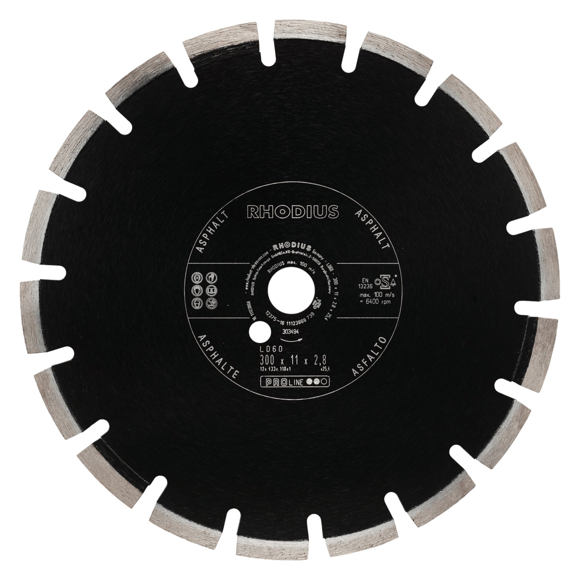 RHODIUS Diamanttrennscheibe  LD60 Ø 300 mm