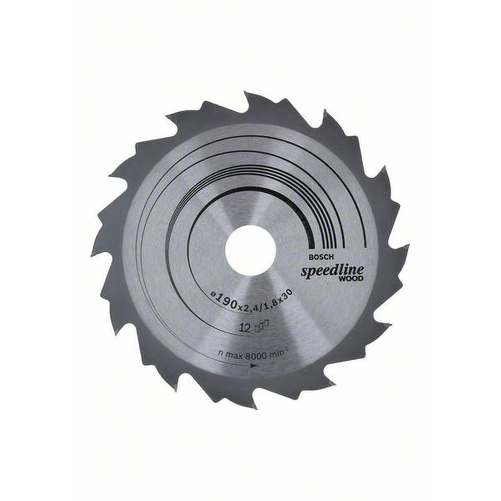 BOSCH Kreissägeblatt Speedline Holz, Ø 190 mm, 12 Zähne
