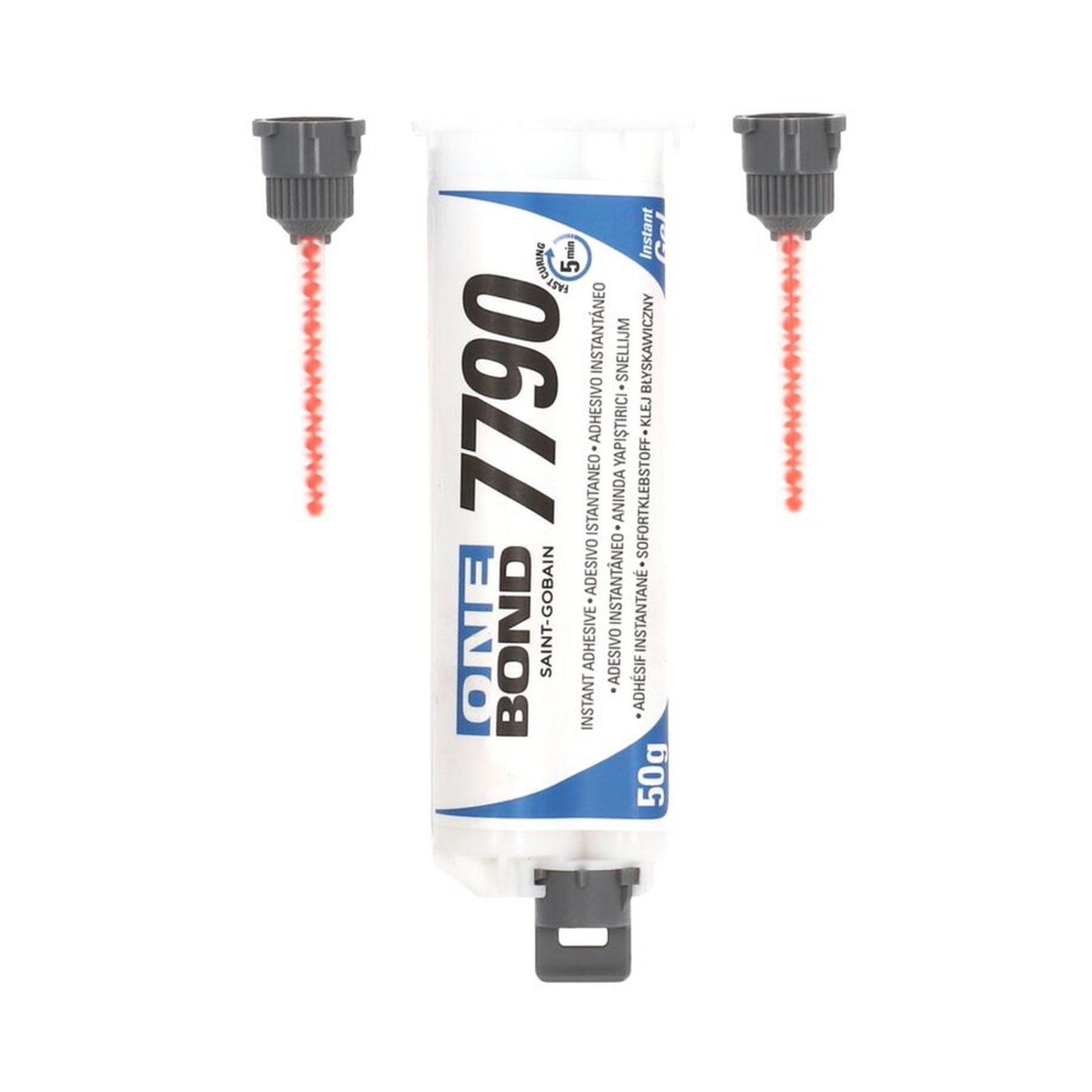 10 x Norton Instant Adhesive OneBond Biaxial-Kartusche 50 ml Transparent Kunststoff