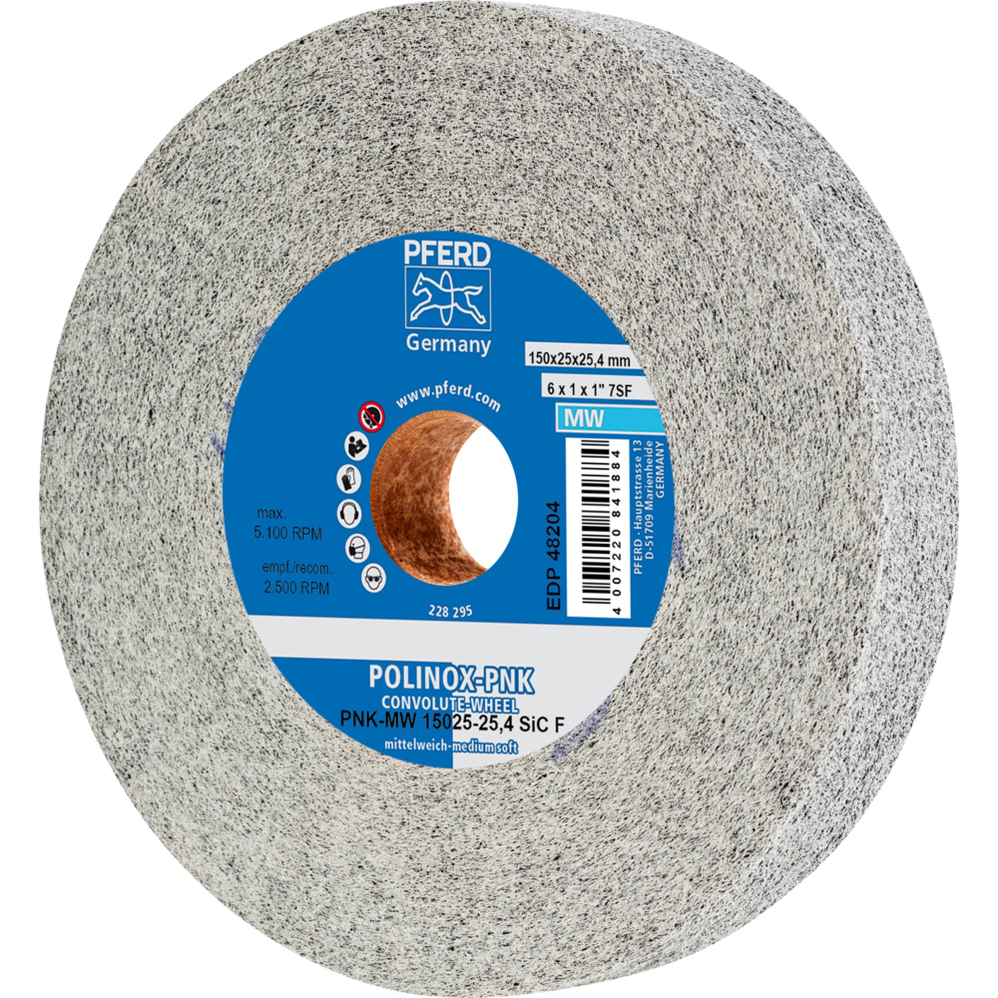 PFERD POLINOX-Kompaktschleifrad PNK-MW 15025-25,4 SiC F