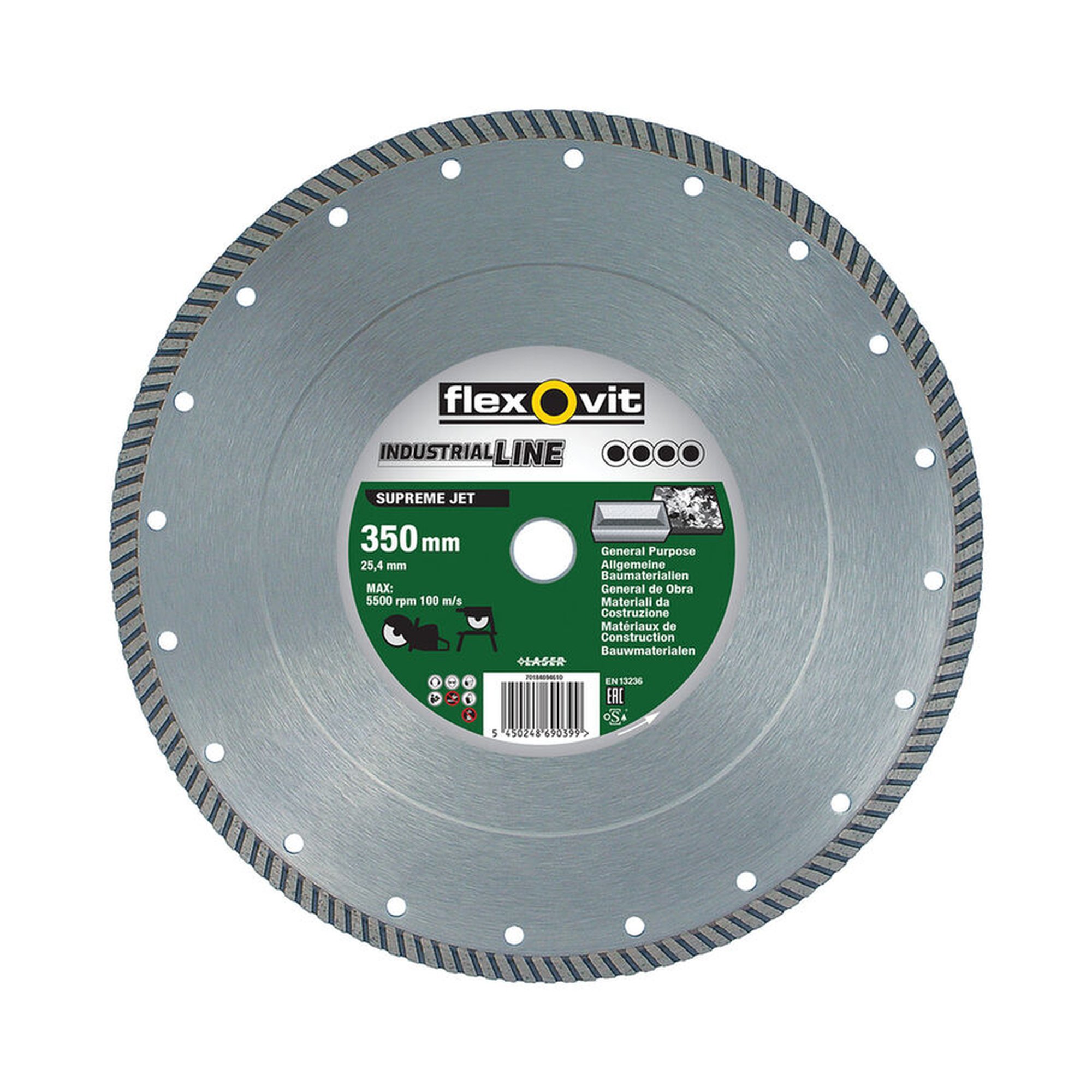 Diamantscheibe 125x22.23mm Flexovit SUPREME JET für präzises Schneiden