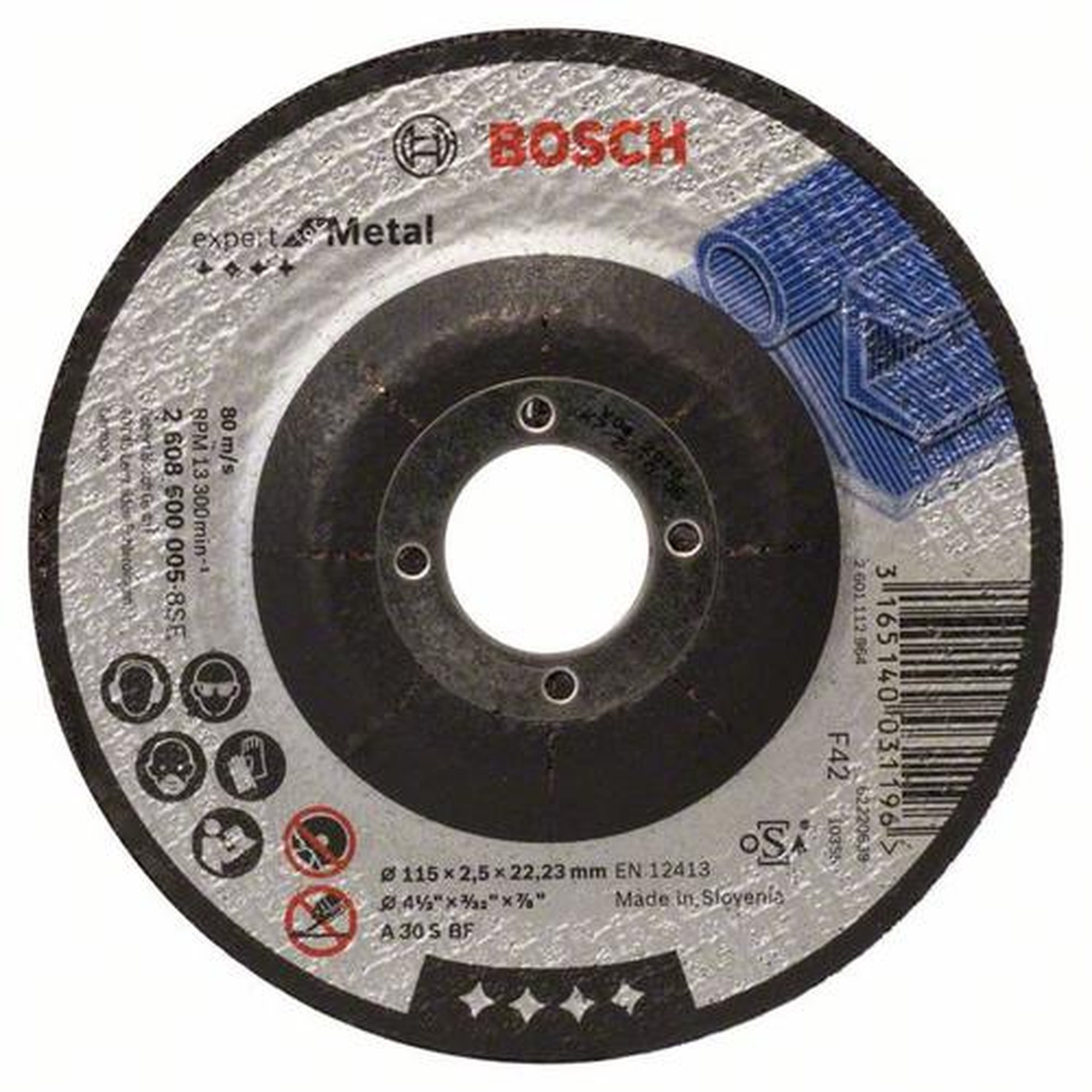 25x BOSCH Trennscheibe gekröpft Expert für Metall A 30 S BF, Ø 115 x 2,5 mm