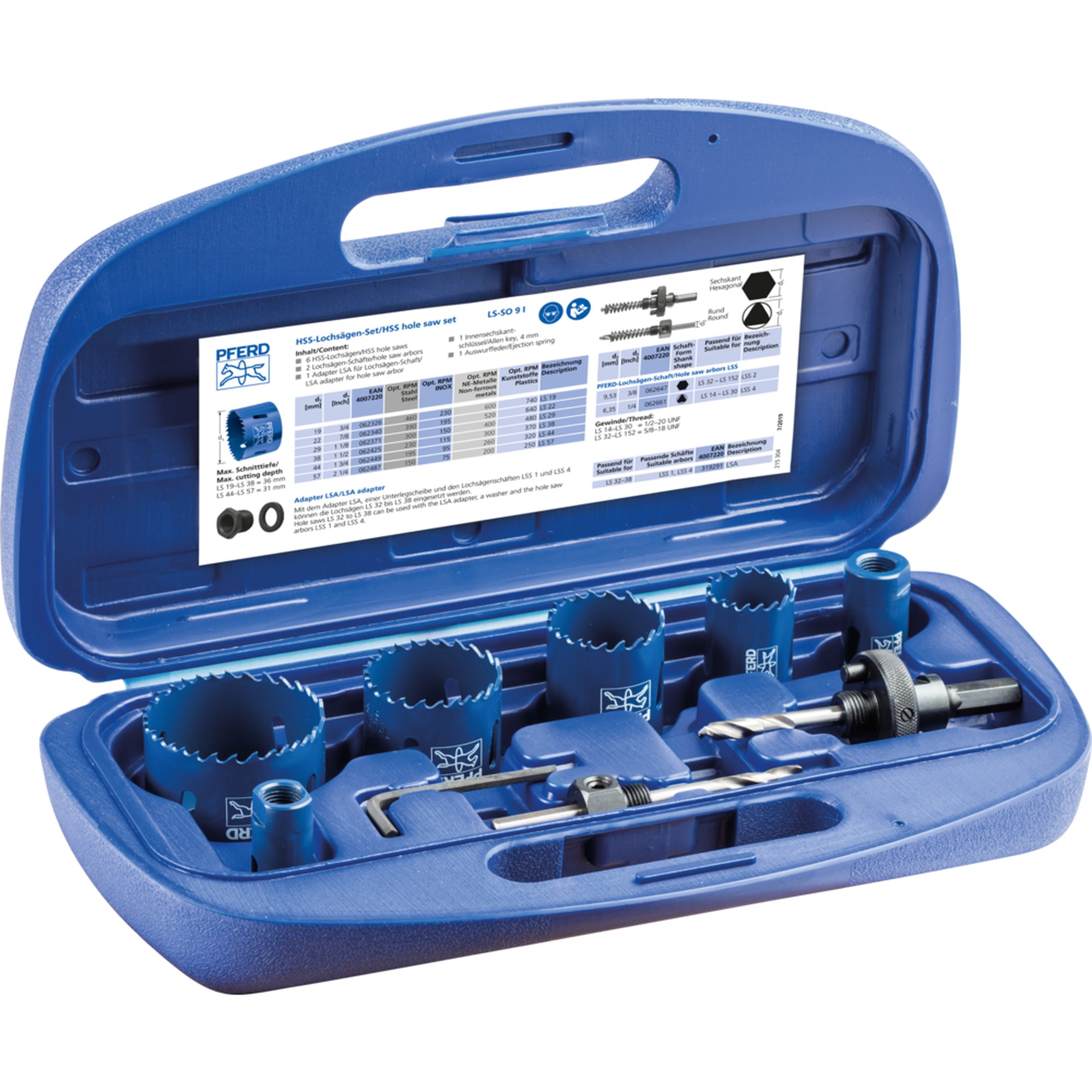 PFERD HSS-Lochsägen-Set LS-SO 9 I