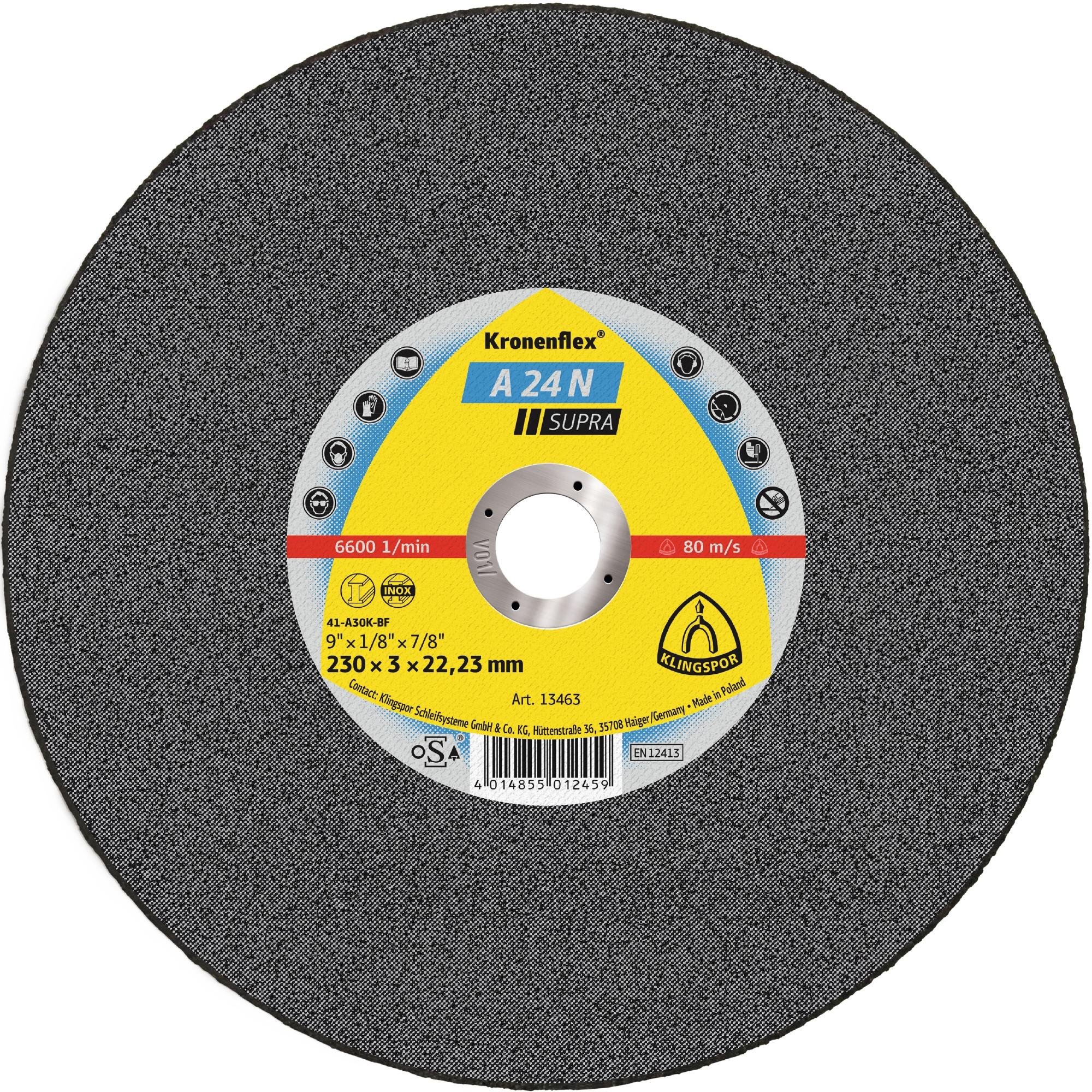25 x Klingspor A 24 N Trennscheiben, 125 x 2,5 x 22,23 mm gekröpft