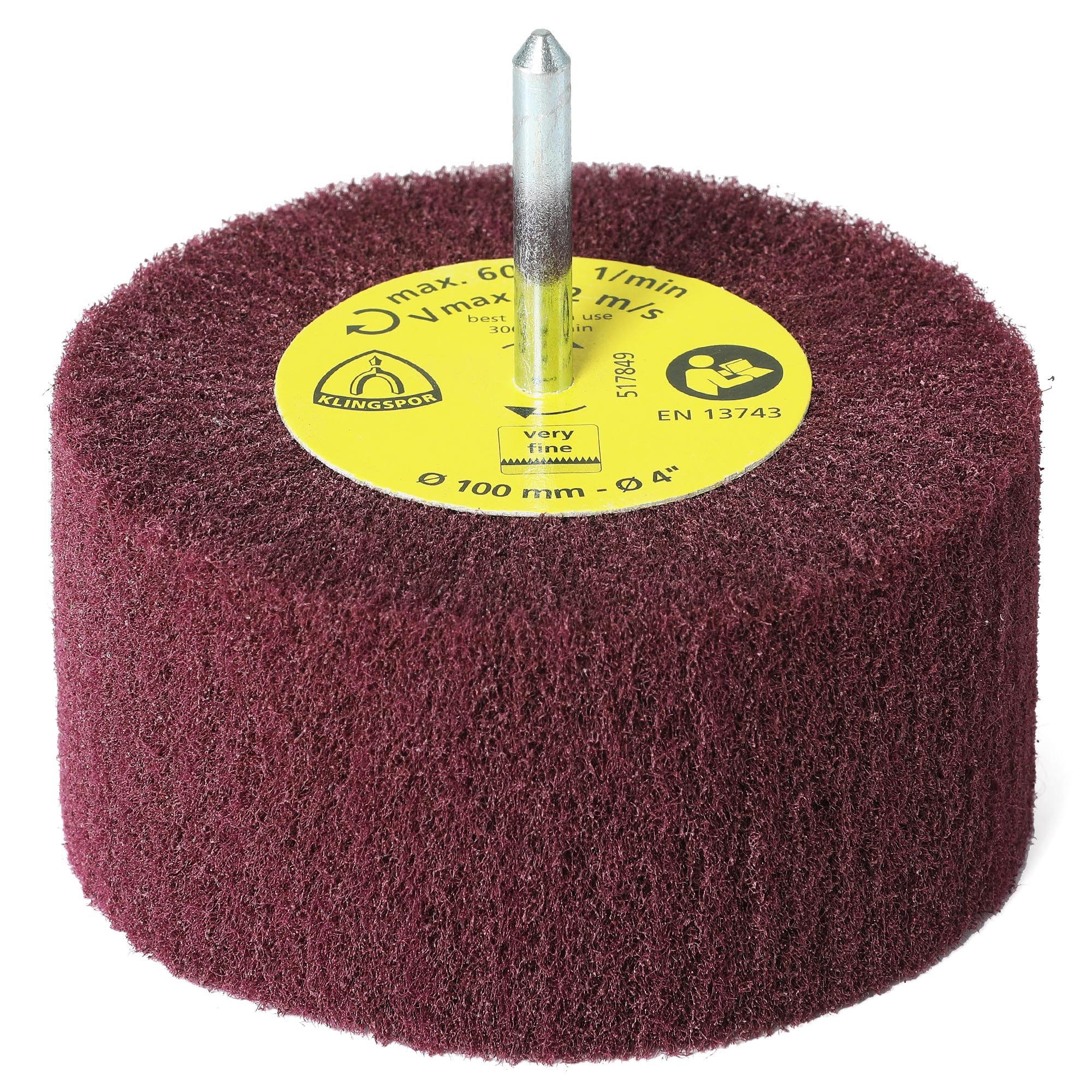 Klingspor Schleifmop / Vliesstift NFS 600 | 80x50x6 mm | very_fine_(Korn 320)