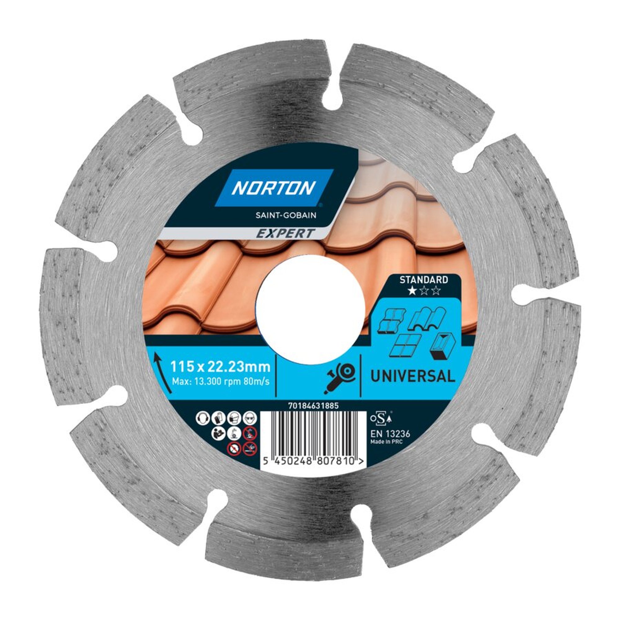 Norton EXPERT UNI Diamantscheibe 115x22.23mm für Allgemeine Baumaterialien