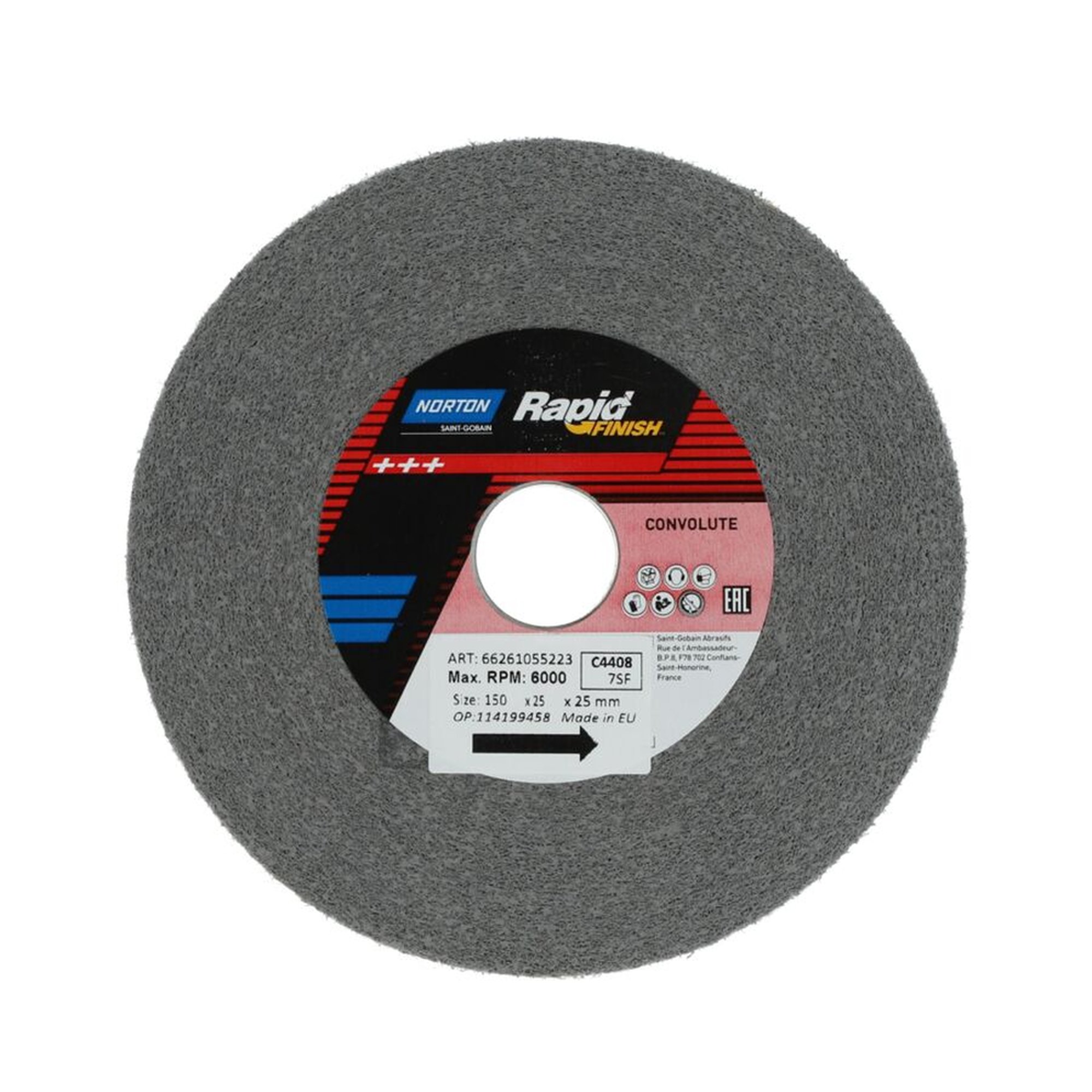 3 x Norton KompaktSchleifscheibe RAPID FINISH 1000 150x25x25 SiC F 7 D17 Serie