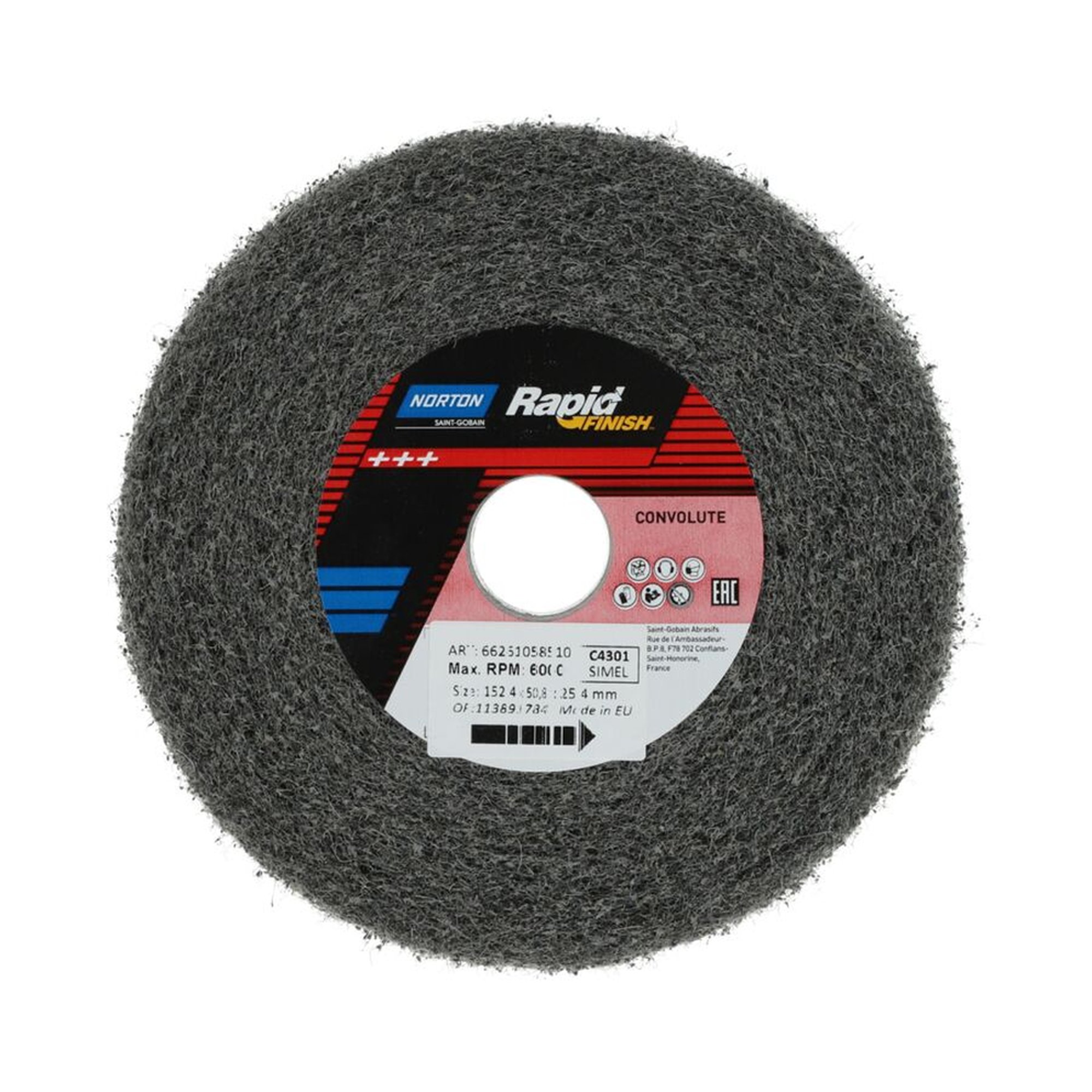 2 x Norton Gewickelte Kompaktscheibe Rapid Finish Clean Finish C4301, 115mm, 2 Stk