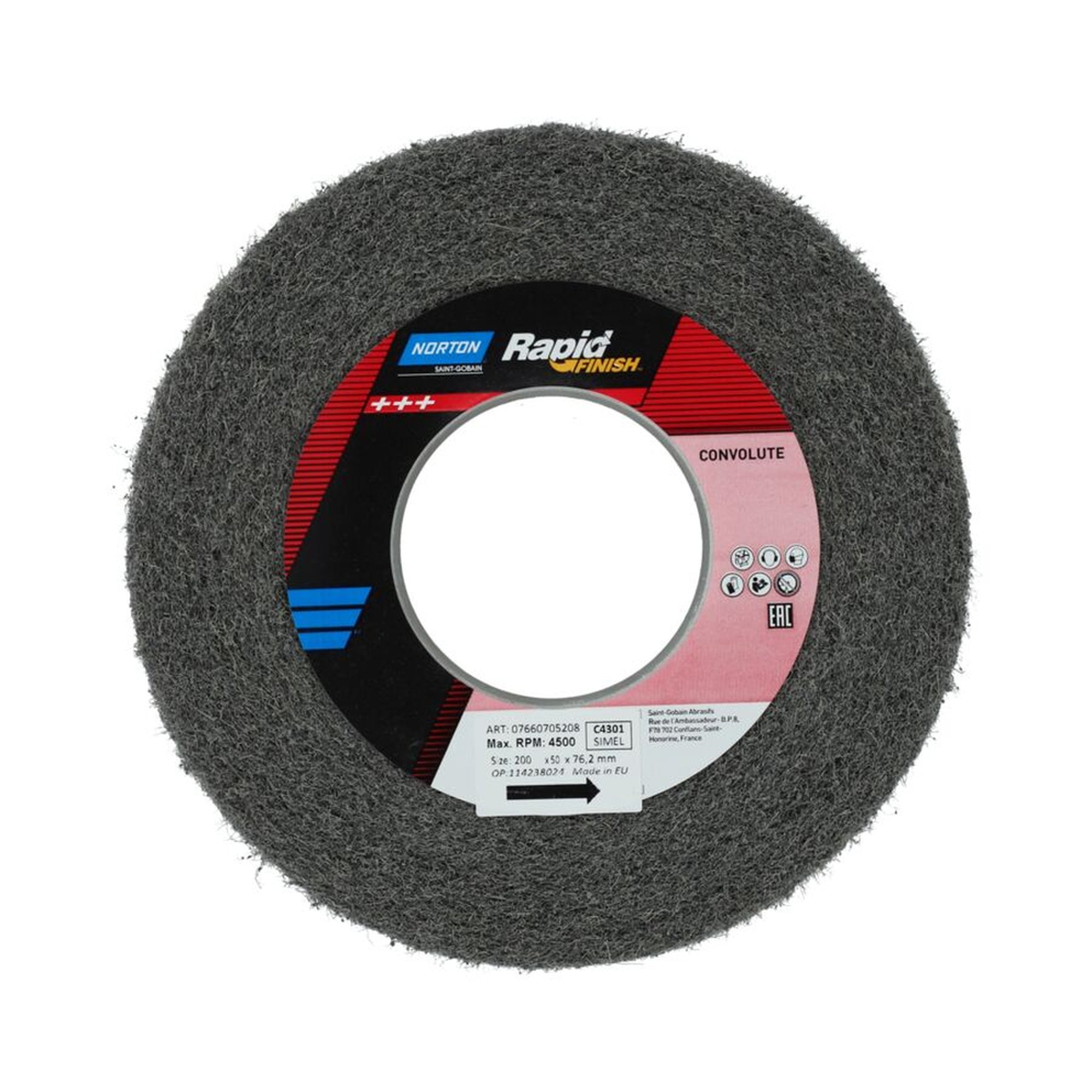 Norton Clean & Finish Kompaktscheibe 200x50x76.2mm Mittel Grau