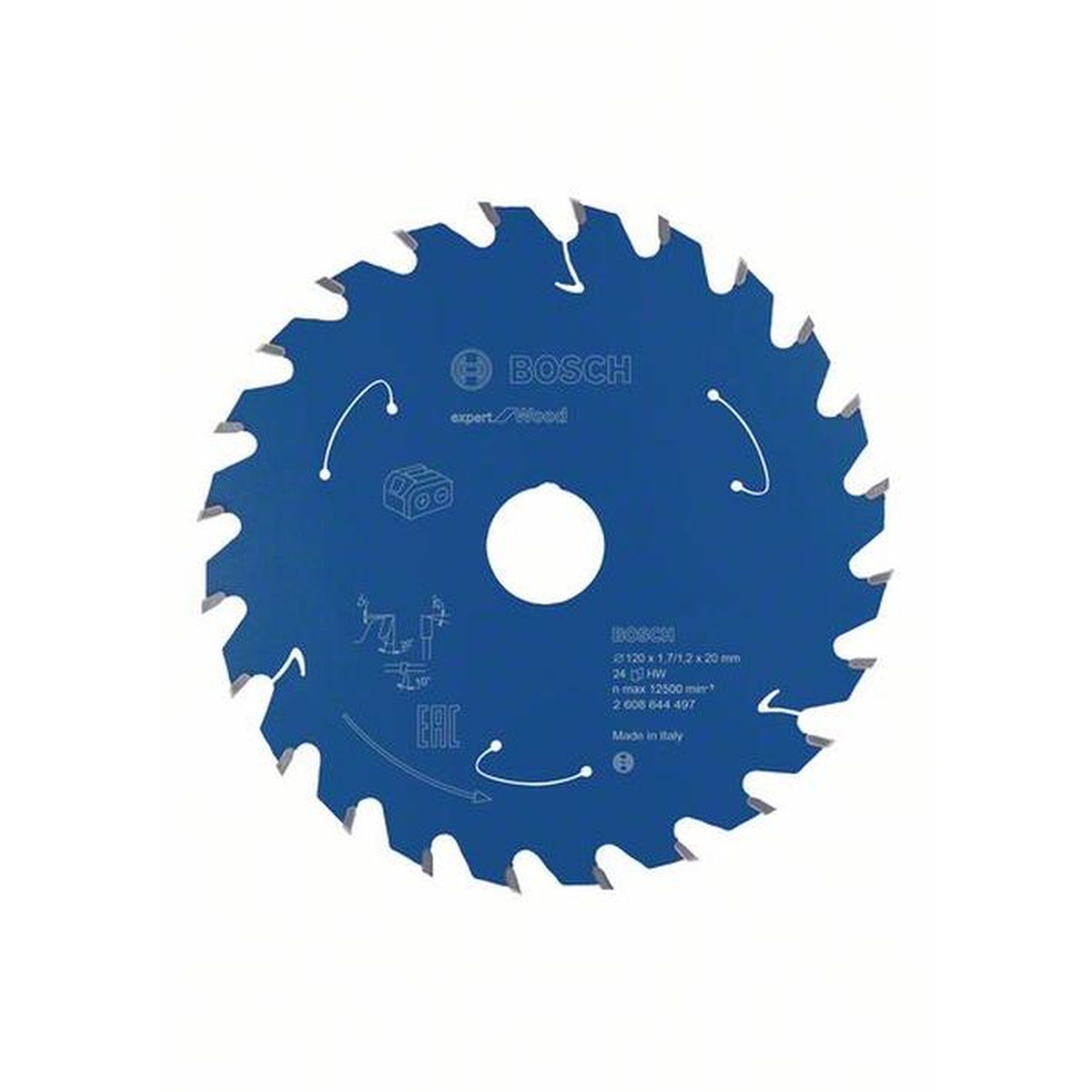 BOSCH Akku-Kreissägeblatt Expert für Holz, Ø  120  mm,  24 Zähne