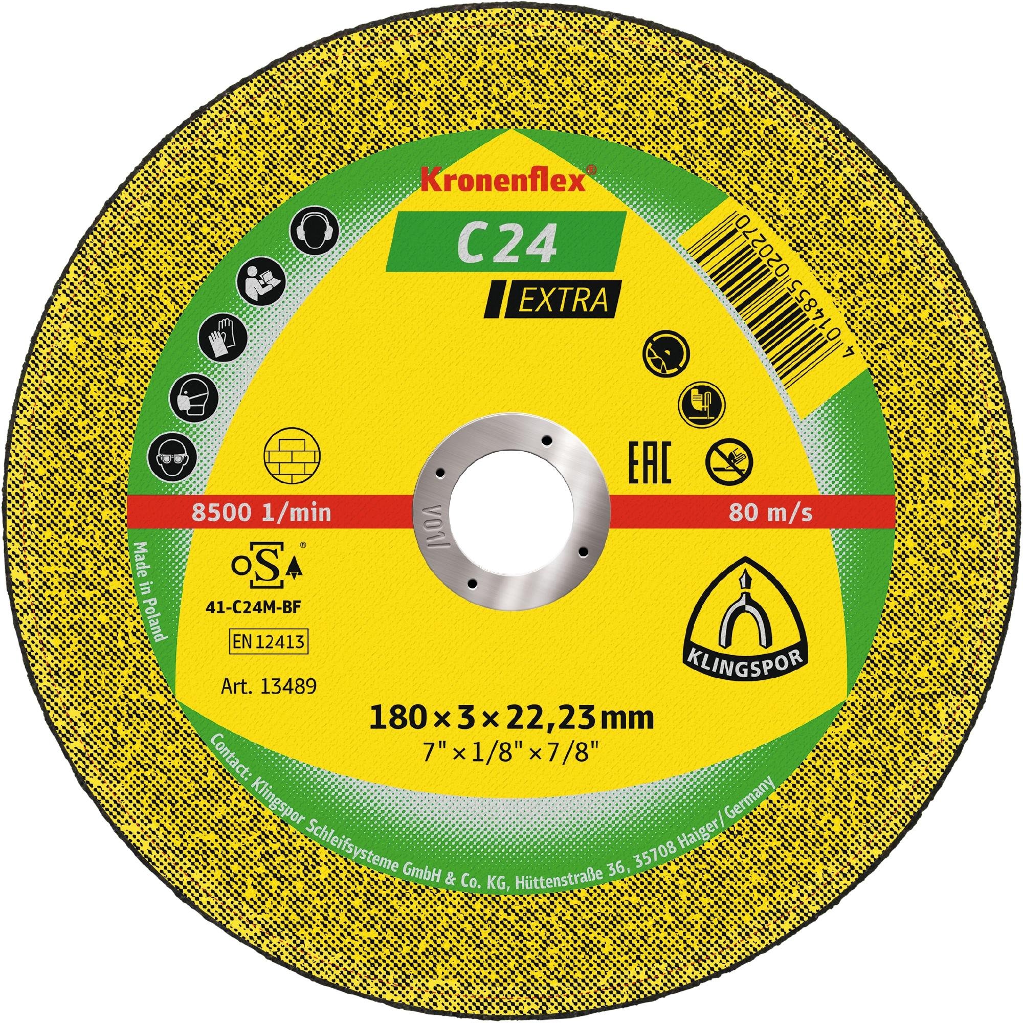 25 x Klingspor C 24 EX Trennscheiben, 125 x 2,5 x 22,23 mm gekröpft