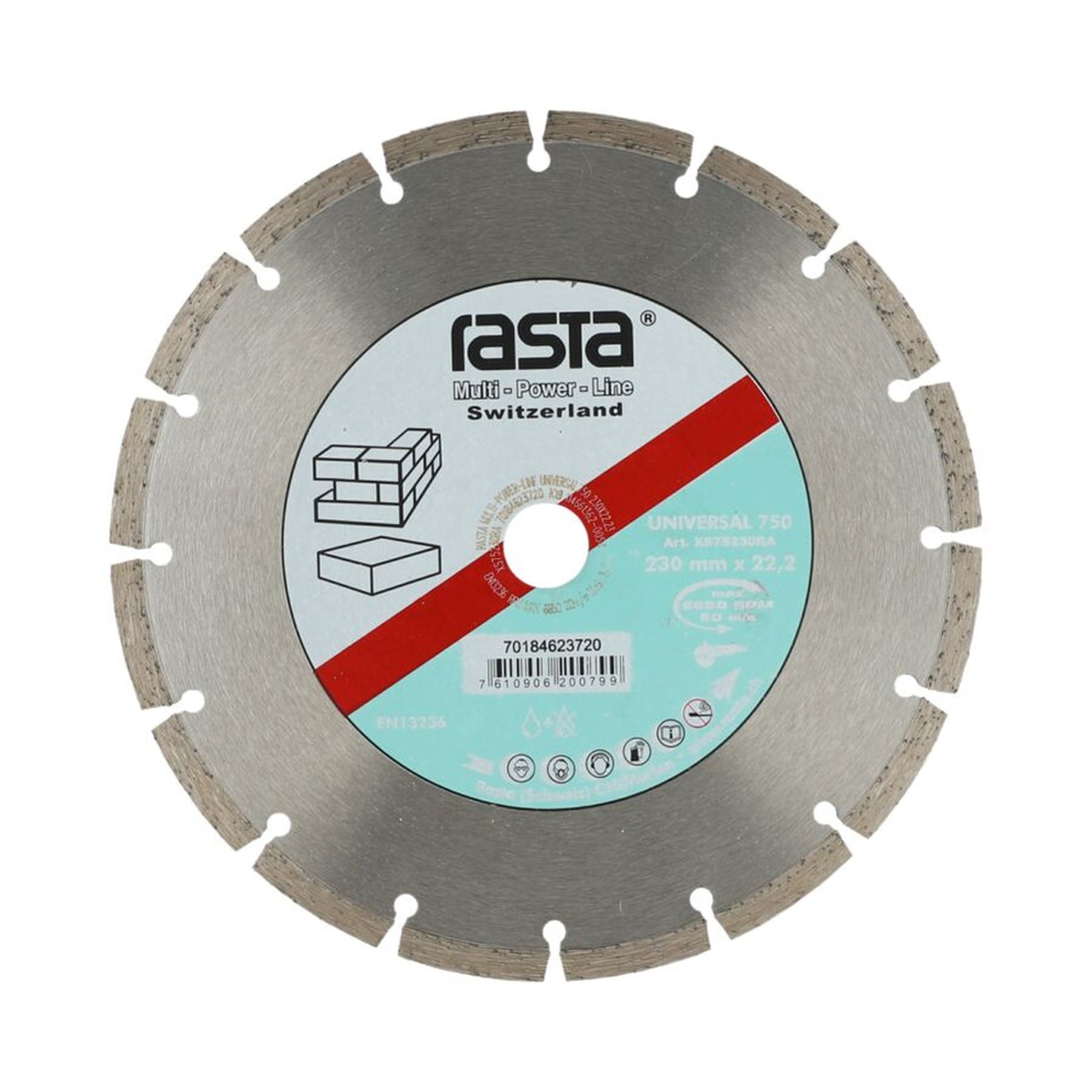 Diamantscheibe 230x22.23mm Rasta UNIVERSAL 750 – Hochwertige Trennscheibe für Profis