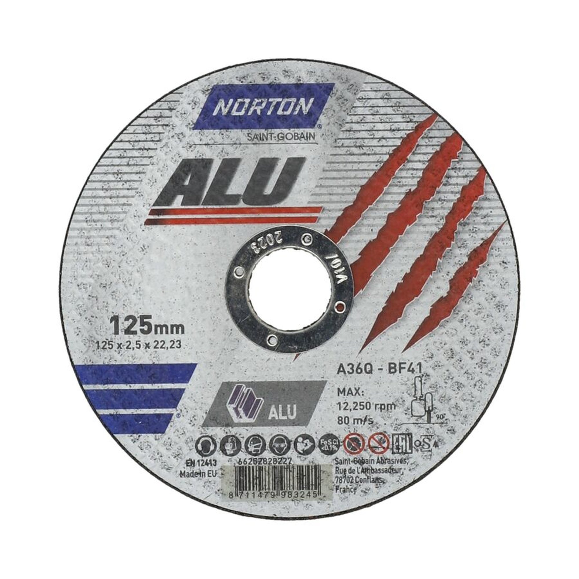 Norton Trennscheibe gerade 41 | 125 mm x 2,5 mm | A 36 Q Alu