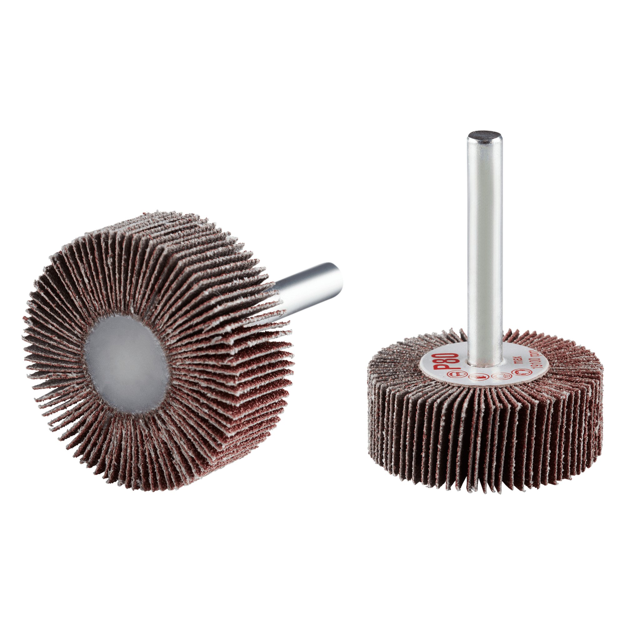 10 x RHODIUS Fächerschleifer Schleifmop FS Ø 40 mm Körnung 120