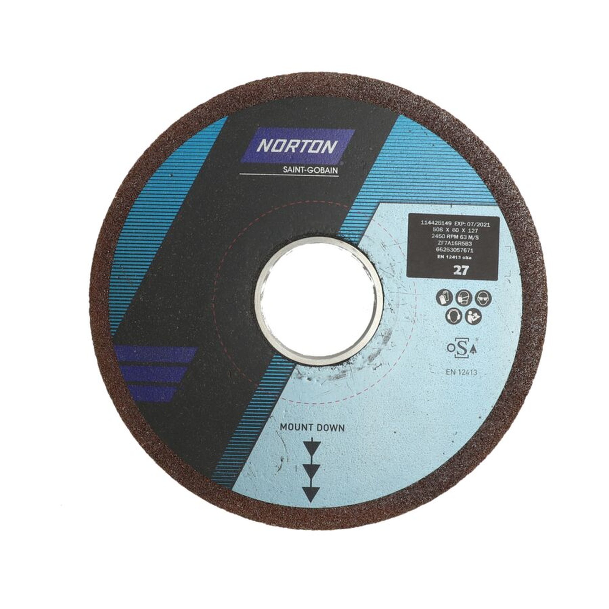 Norton Schruppscheibe 508x60x127 kunstharzgebunden ZF7A 16 R5B3 für Metallbearbeitung