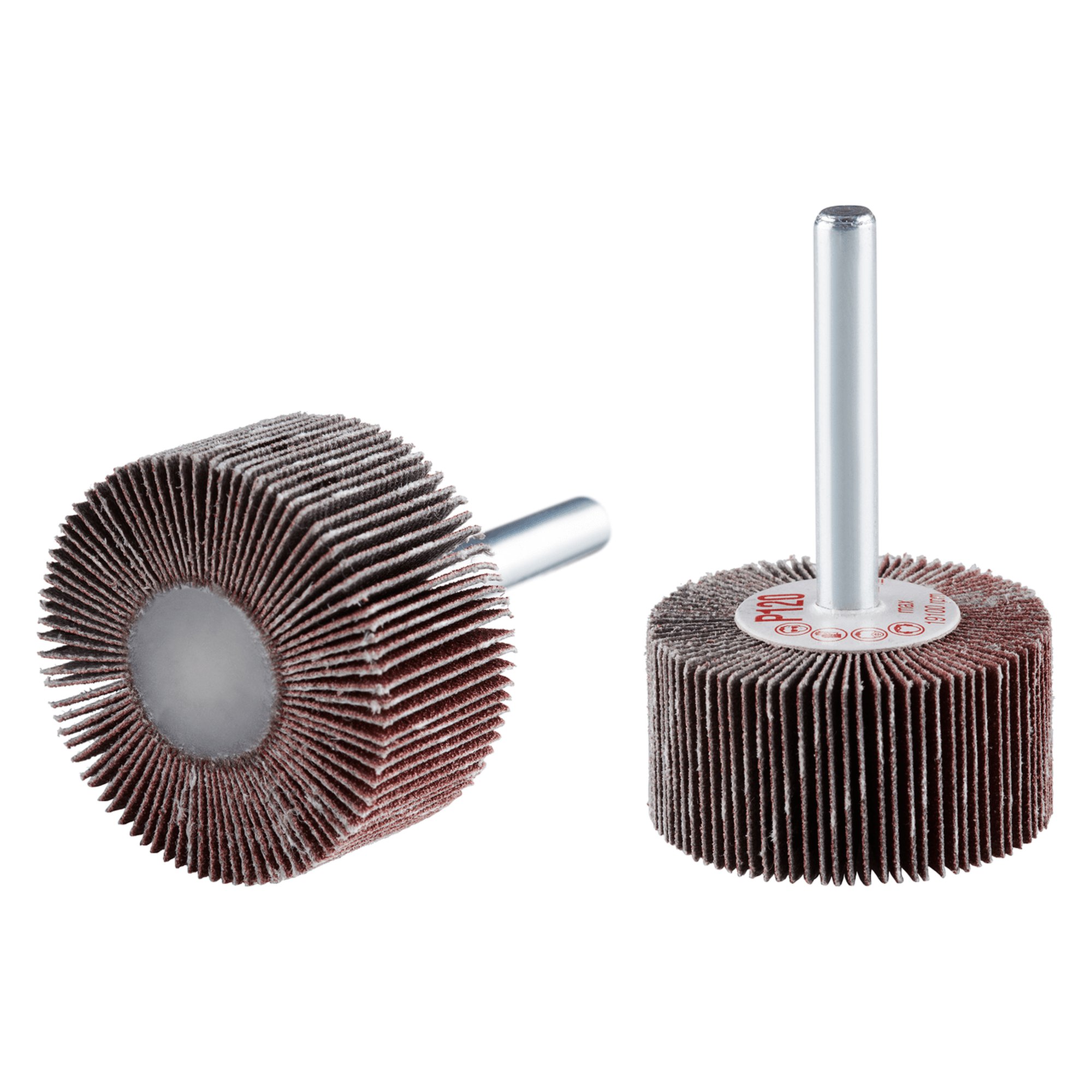 10 x RHODIUS Fächerschleifer Schleifmop FS Ø 40 mm Körnung 150