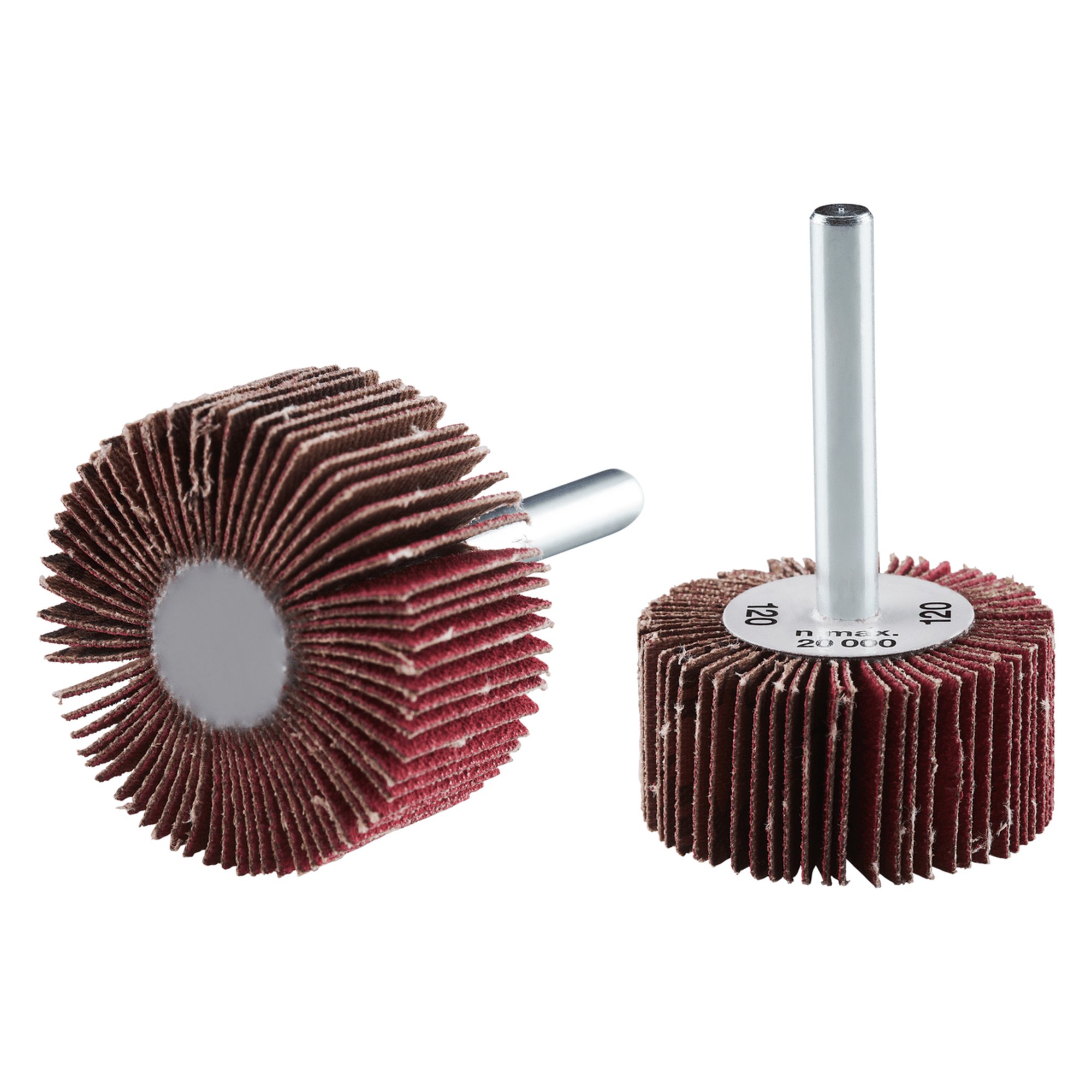 10 x RHODIUS Fächerschleifer Schleifmop FS K Ø 40 mm Körnung 120