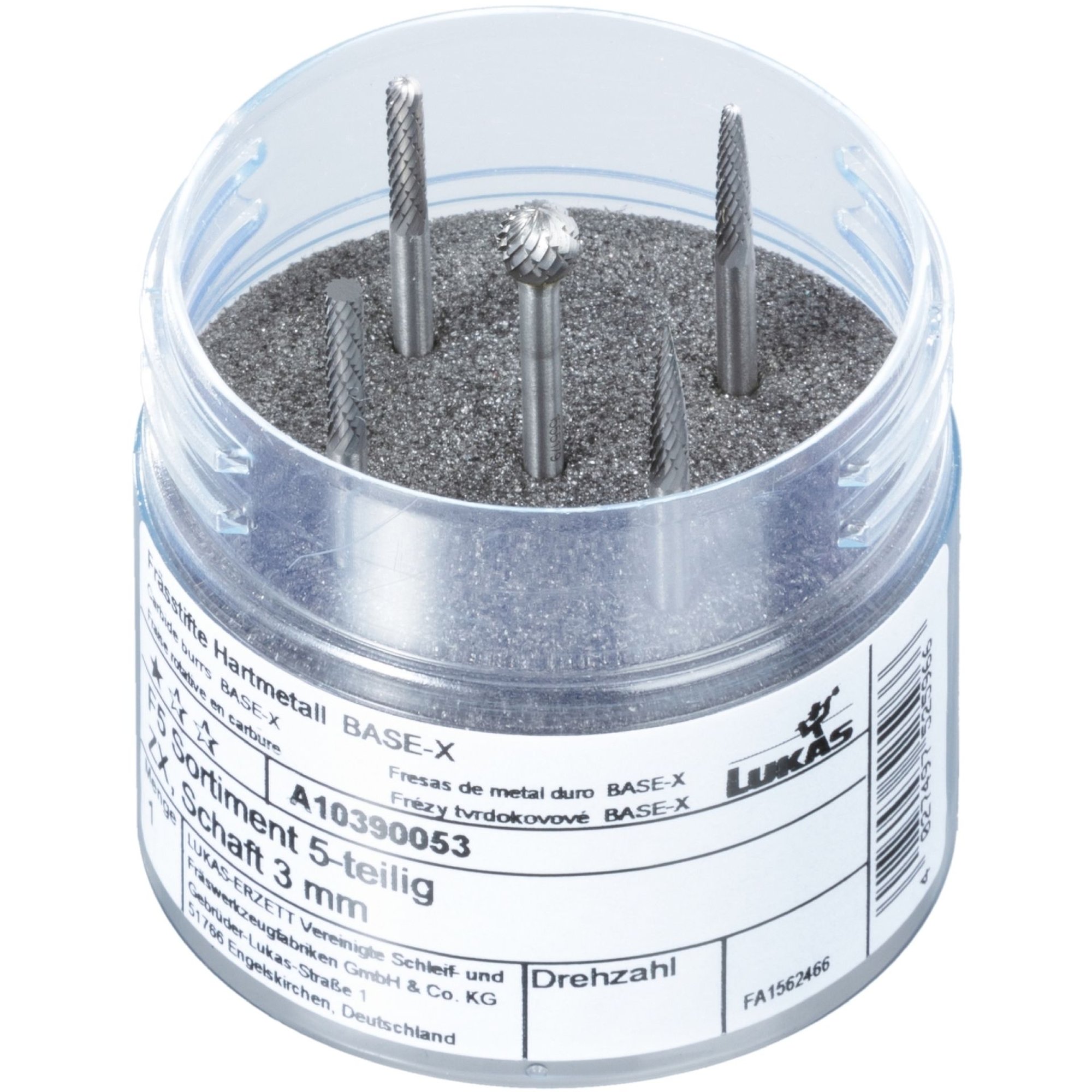 LUKAS Fräser-Set F5 5-teilig Schaft 3 mm | Verz. ZX